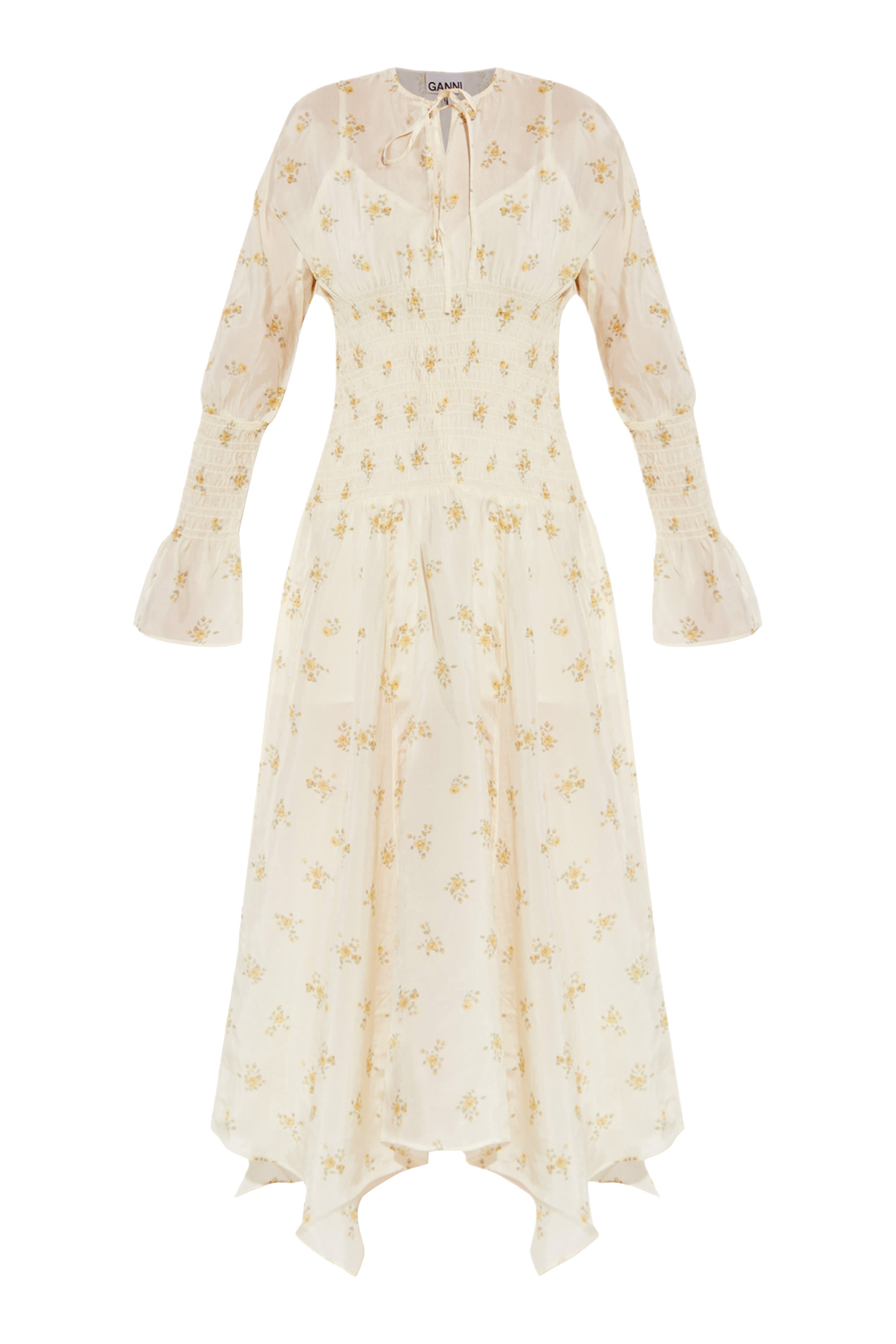 Floral Pattern Midi Dress