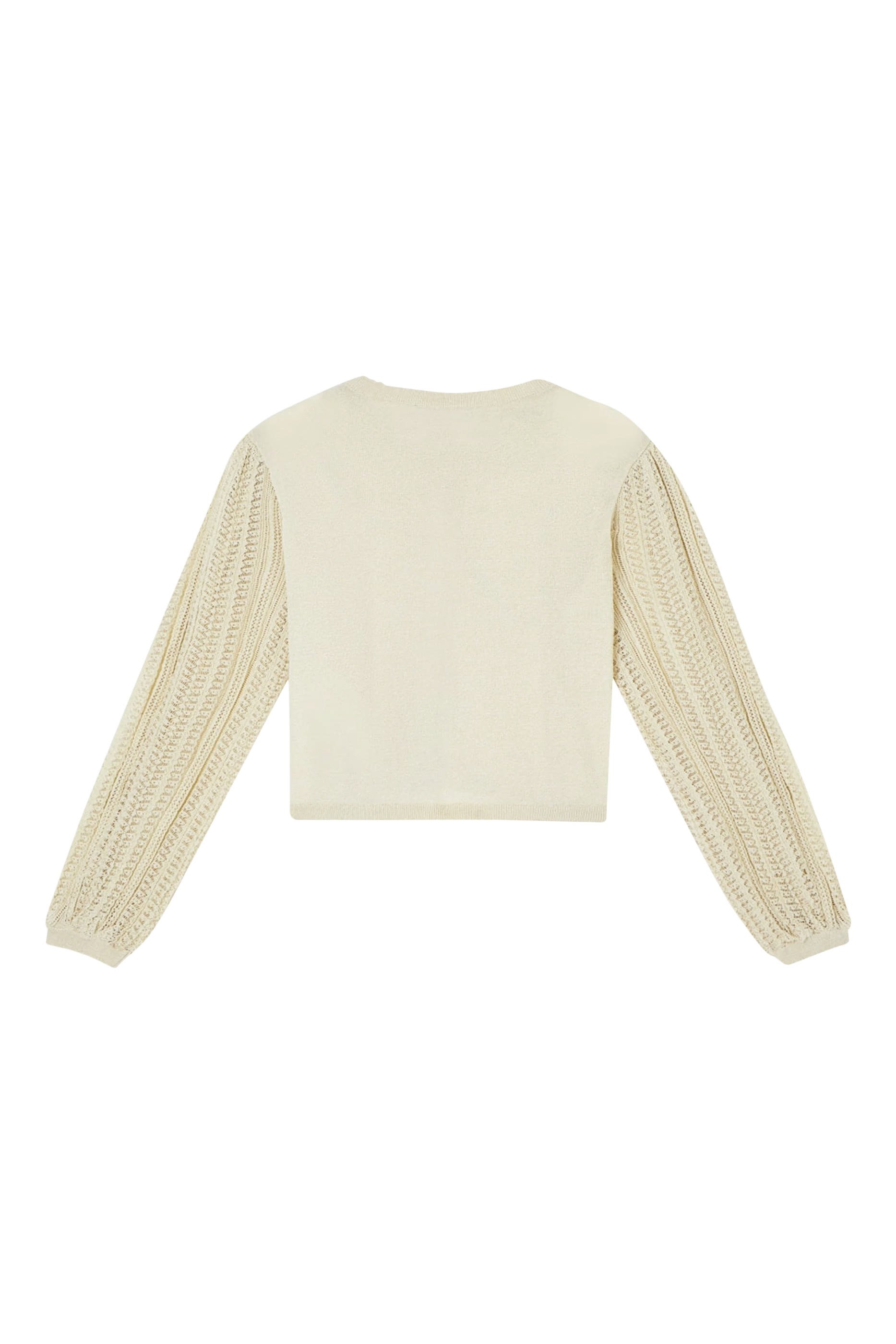 Kids Metallic Thread Detail Knit Cardigan 