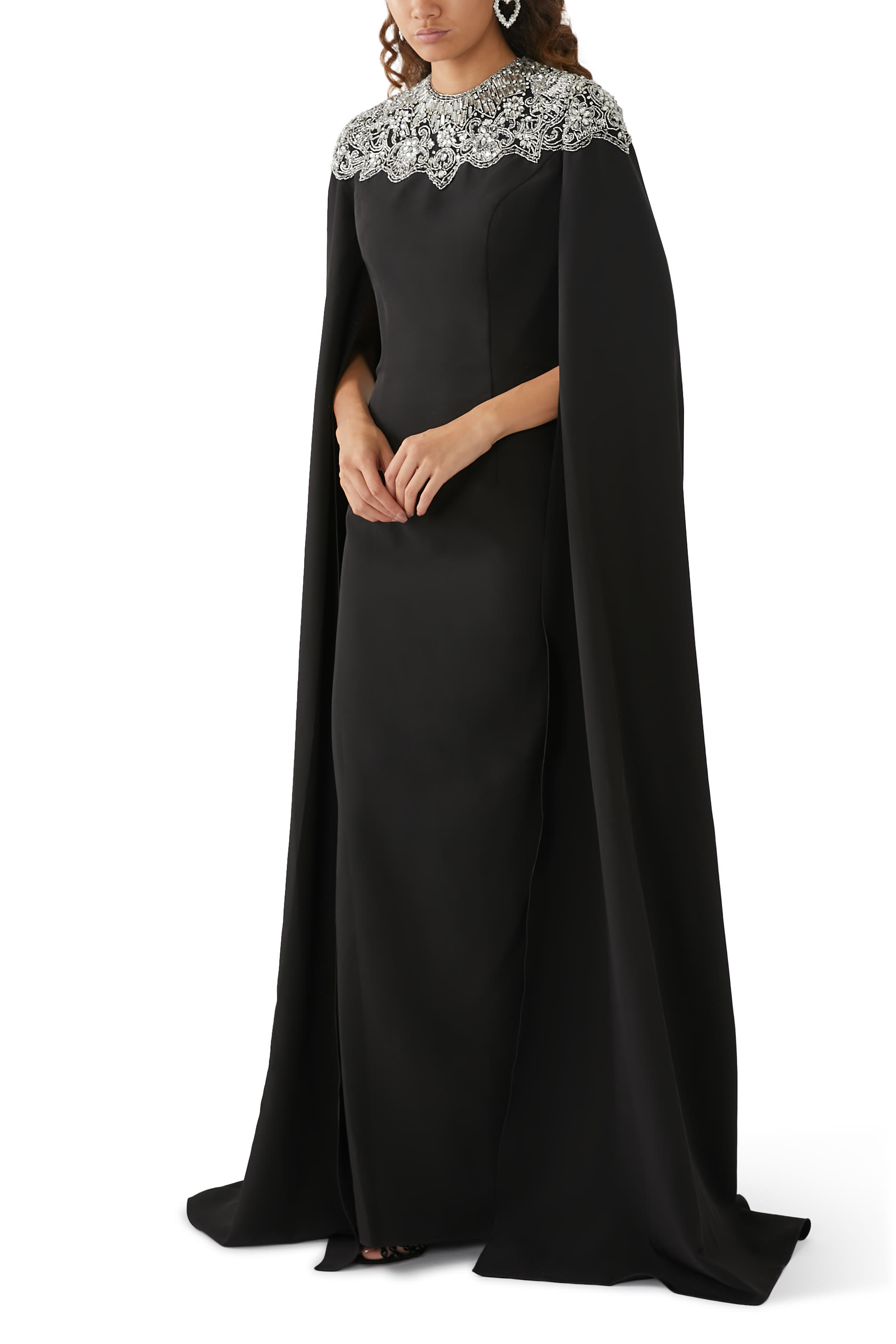 Cape Sleeves Gown