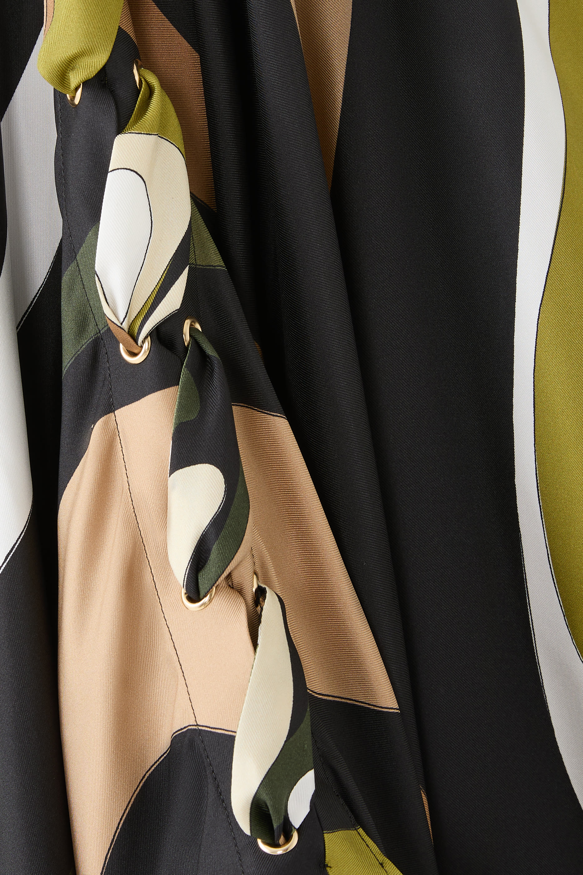 Marmo Print Silk Twill Kaftan