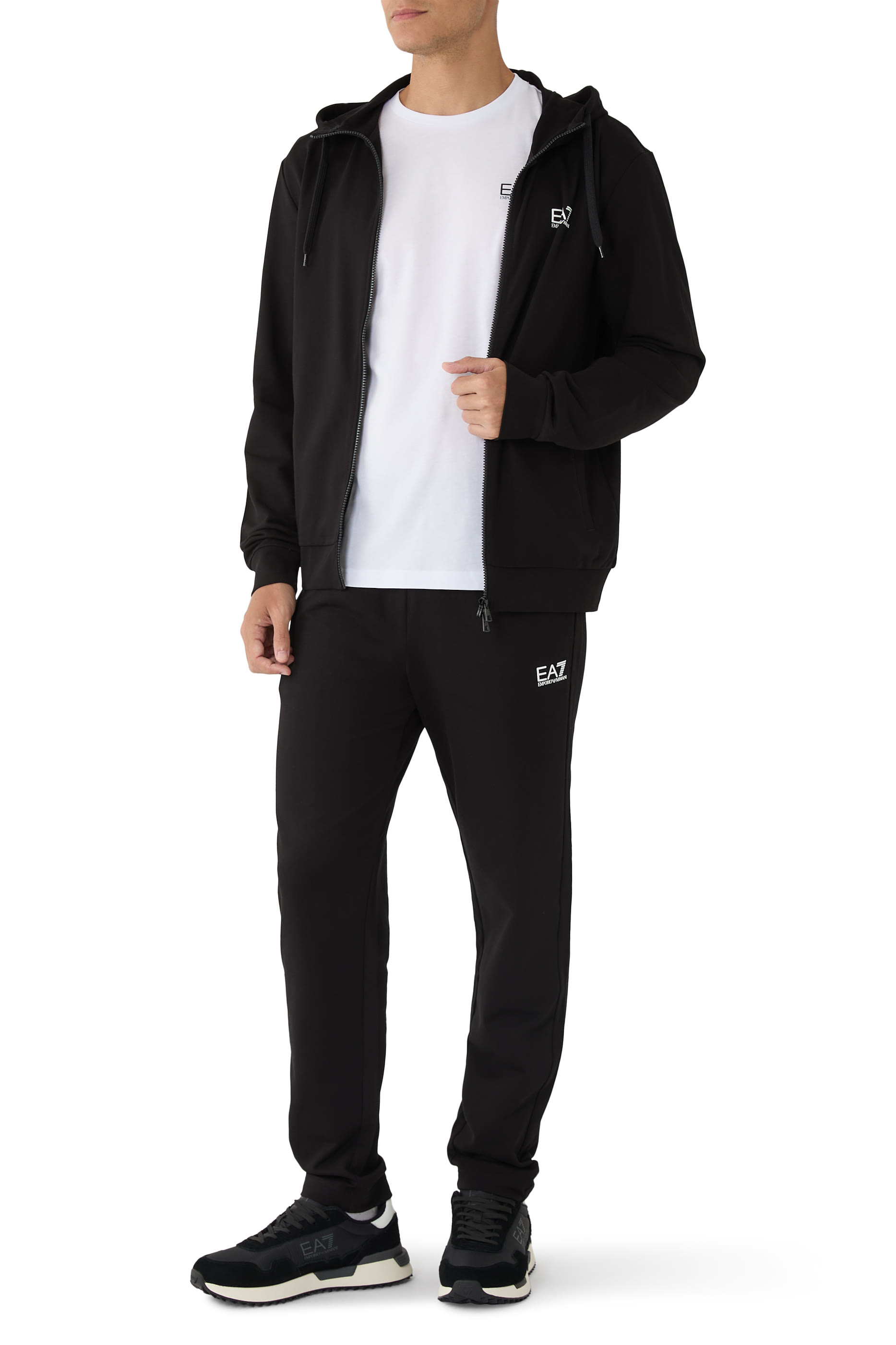 EA7 Logo Cotton Sweatpants
