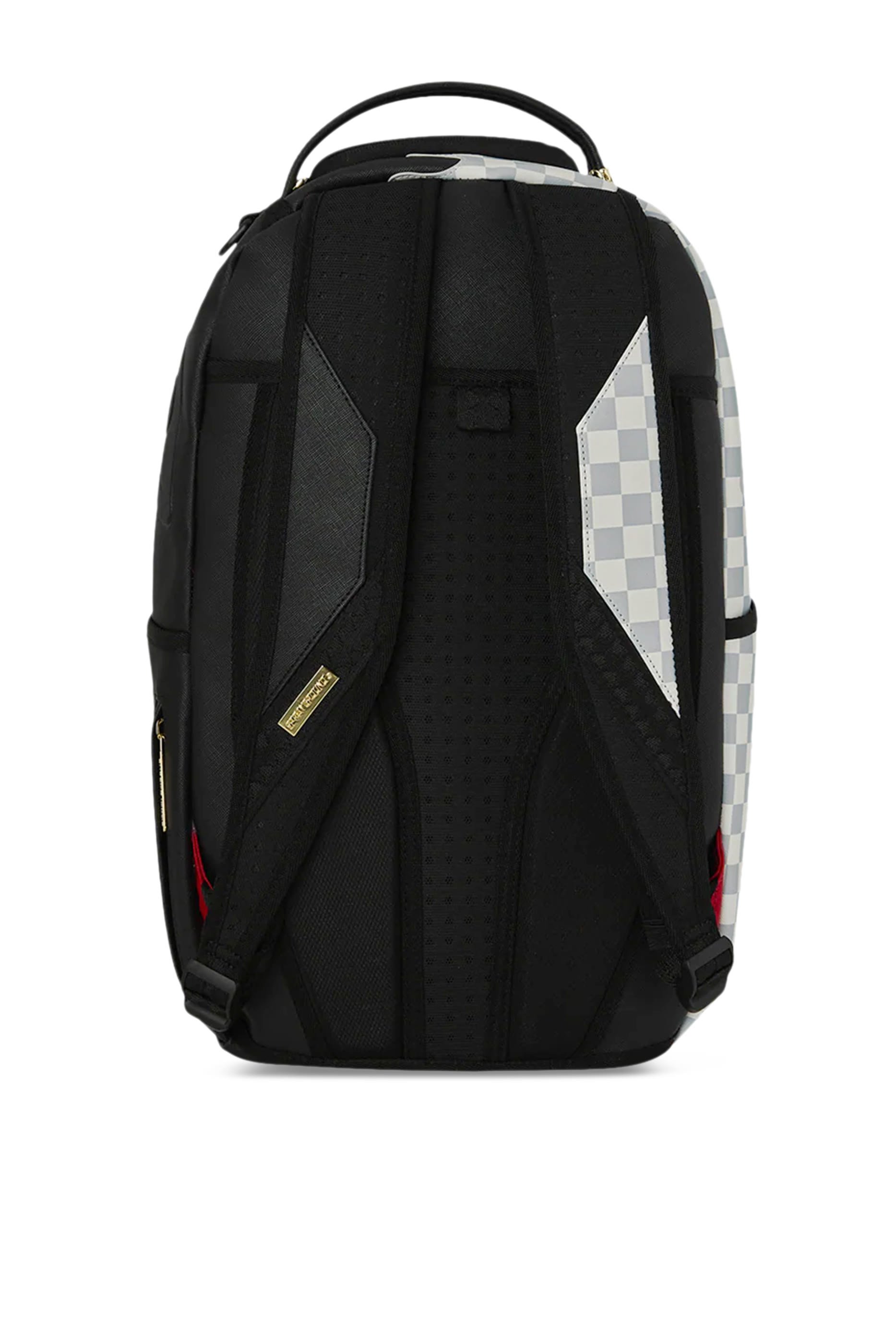 Kids Cream Check Side Drip Backpack 