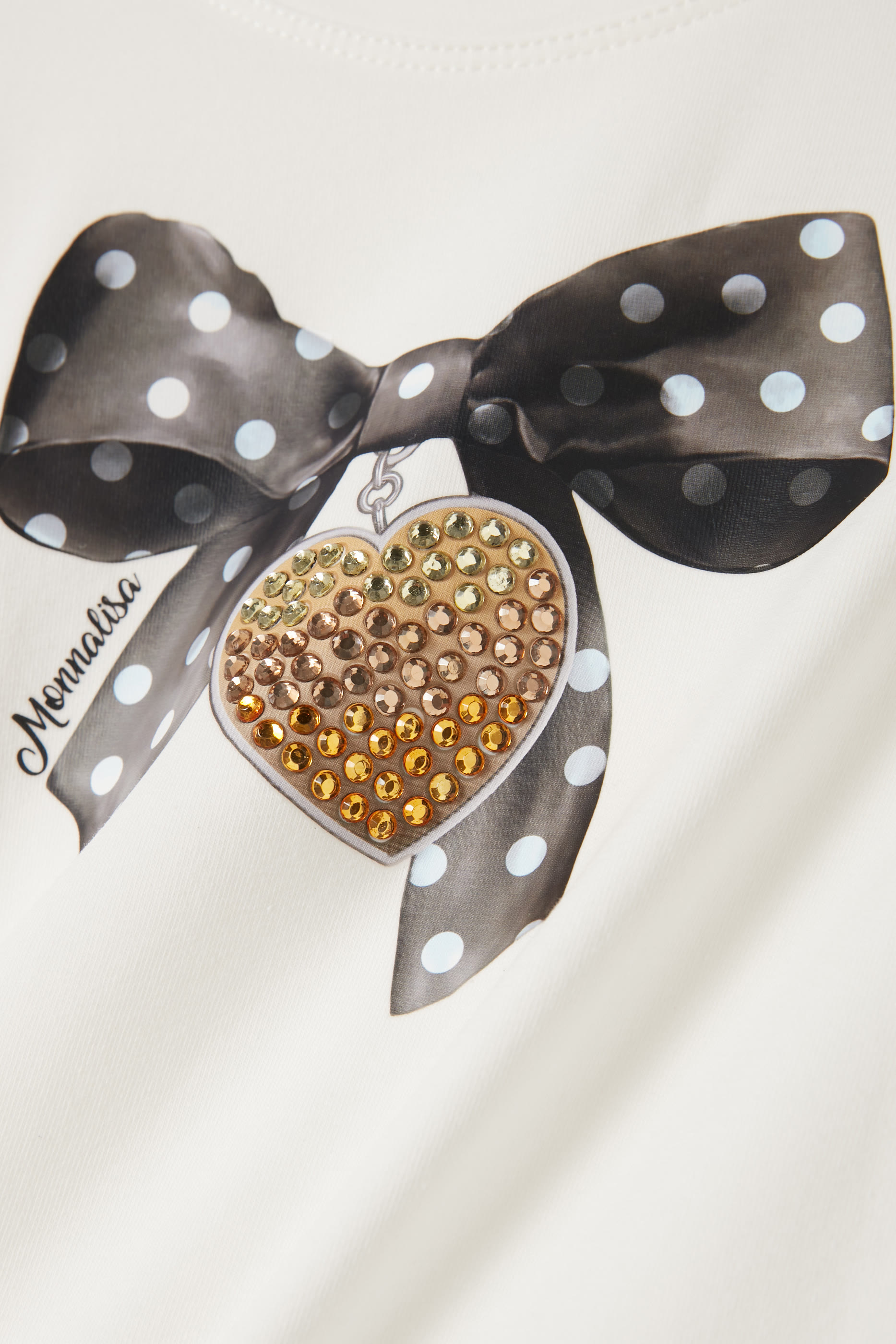 Kids Cotton Diamant&eacute; Bow T-Shirt