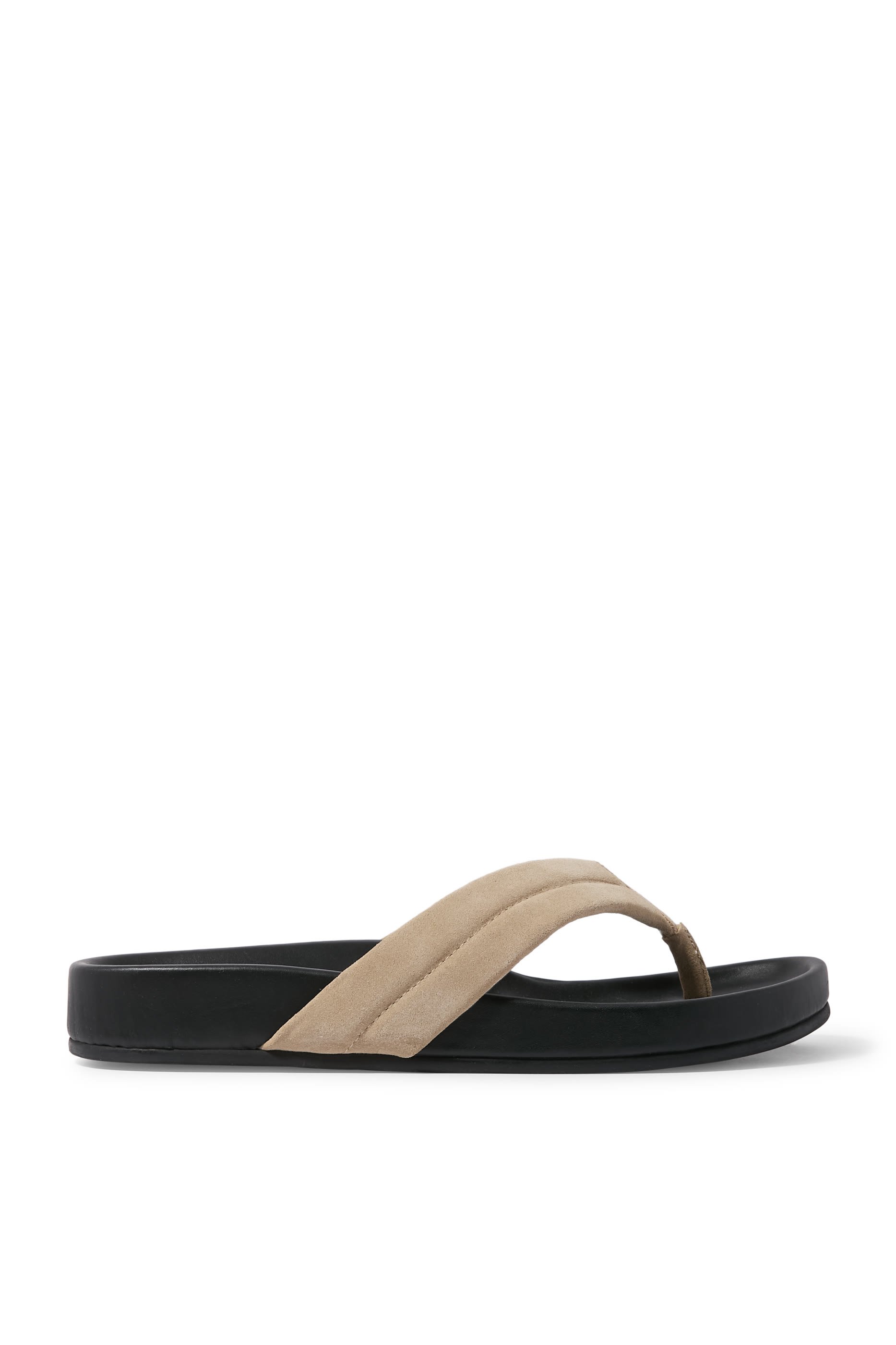 Suede Stitch Detail 40 Thong Slides