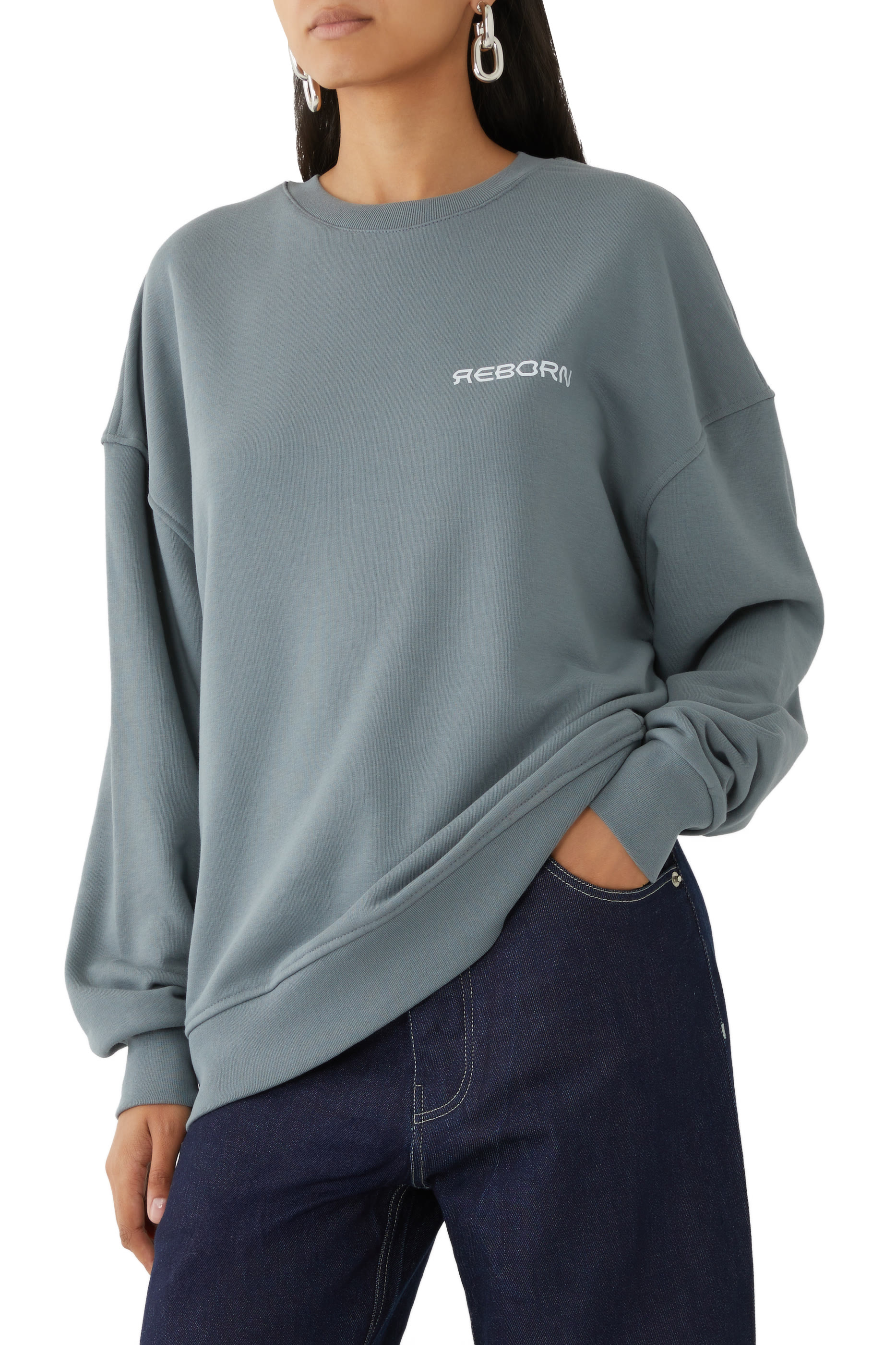Reborn Classic Logo Sweatshirt with Printed Back