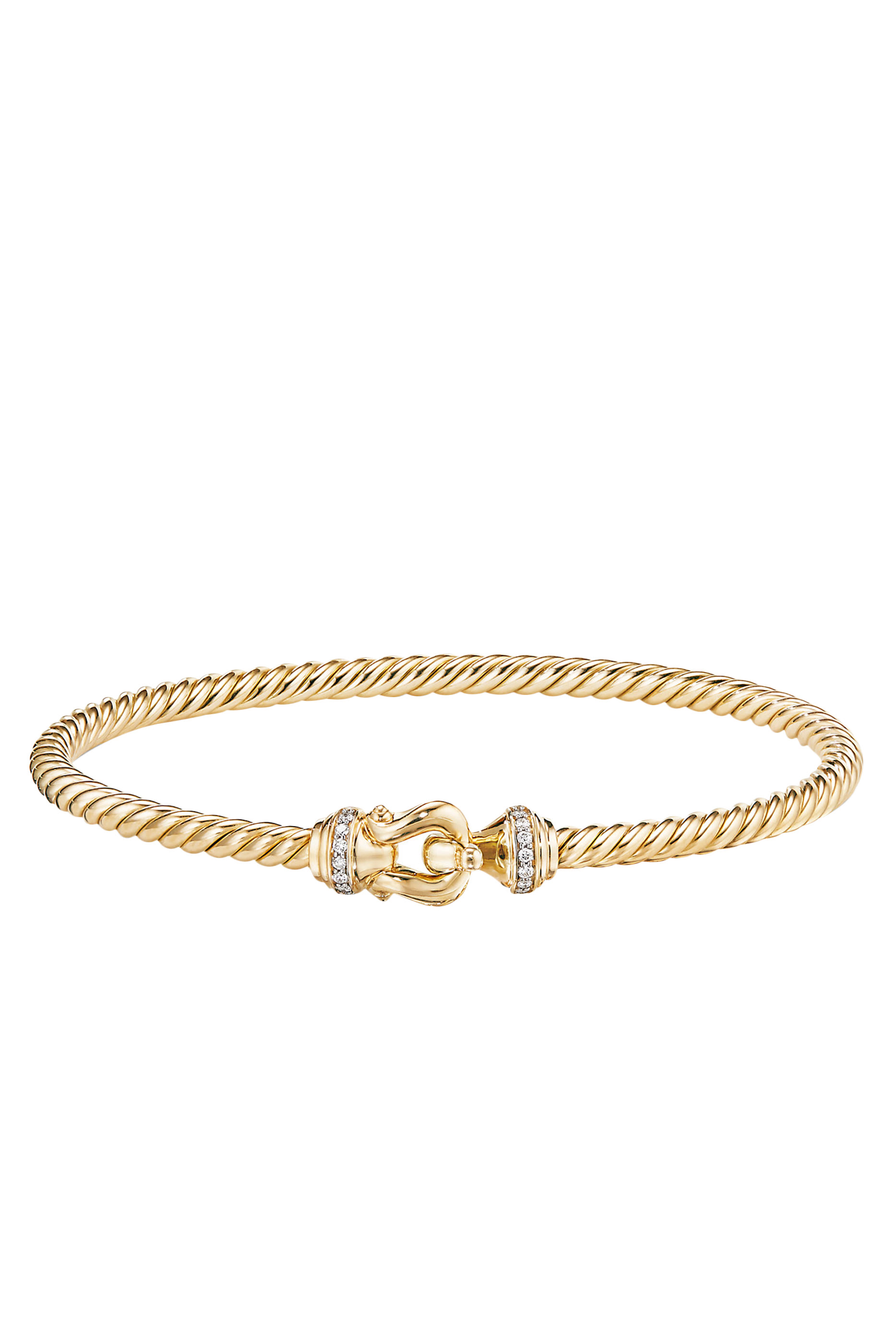 Buckle Bracelet, 18k Yellow Gold & Diamonds