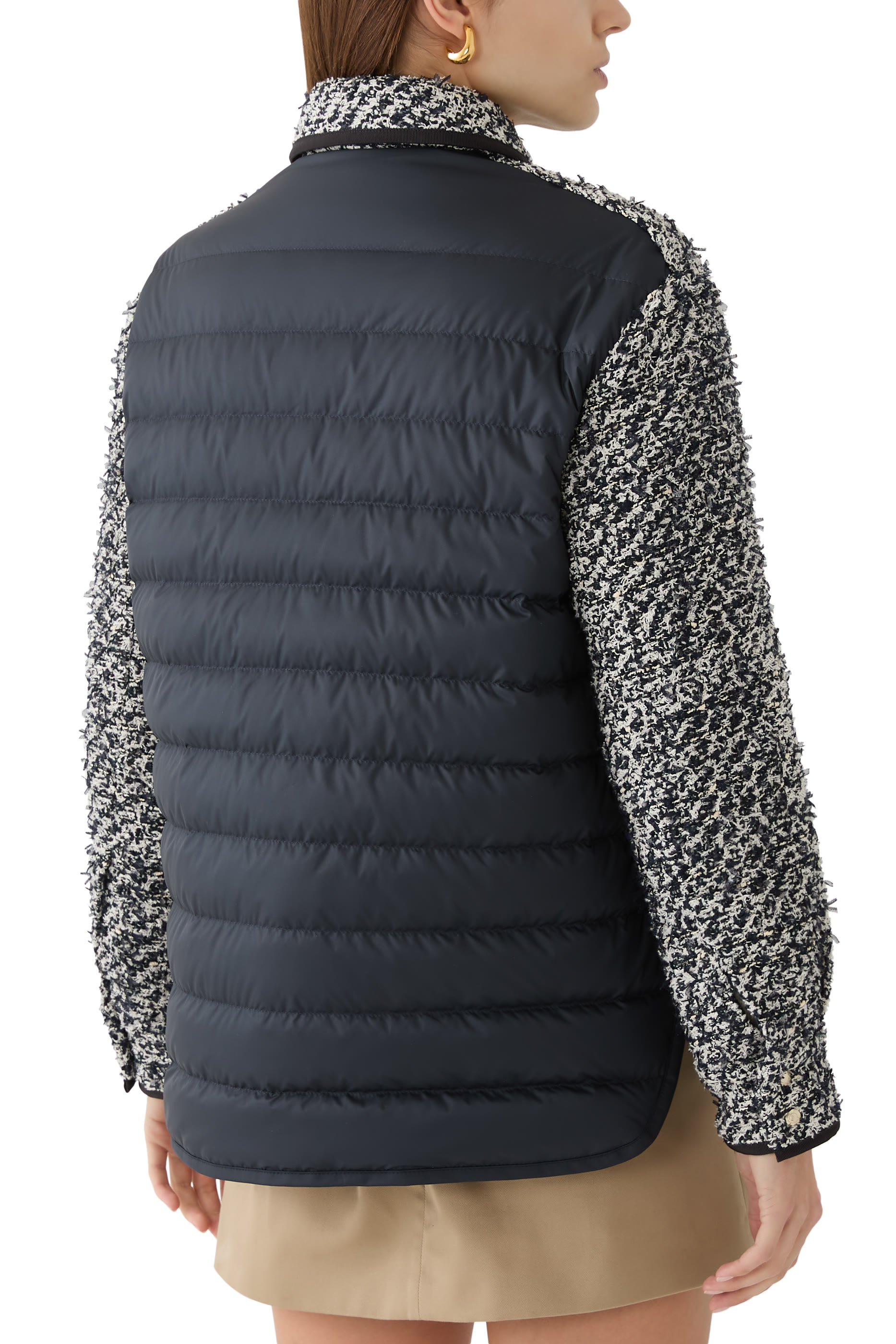 Tweed Down Shirt Jacket