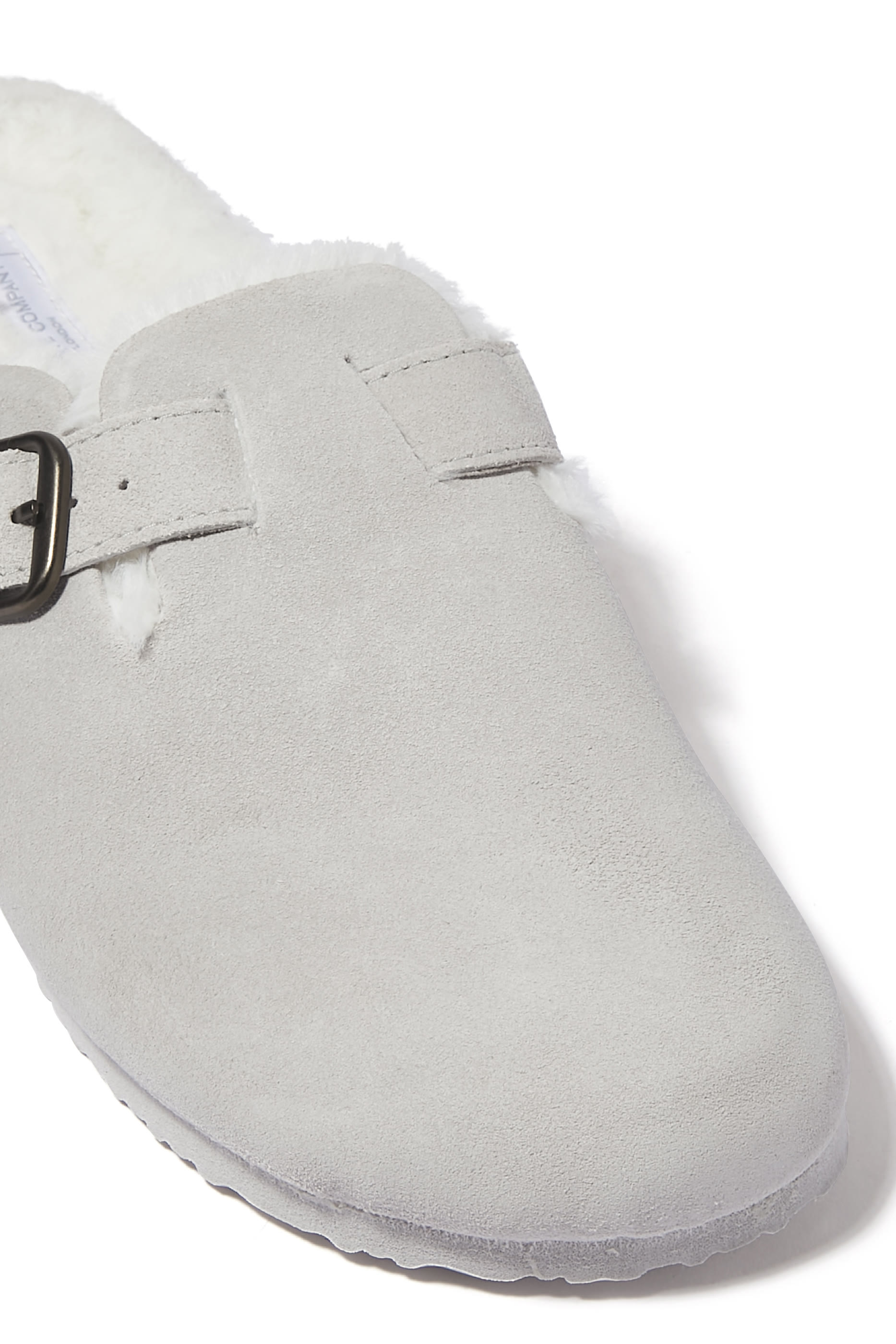 Suede Corkbed Mule Slippers