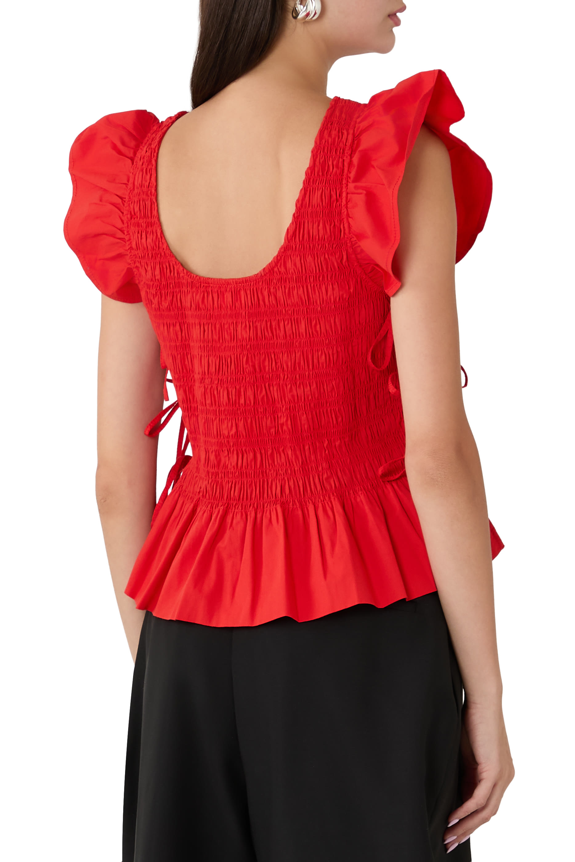 Angel Sleeves Smocked Top