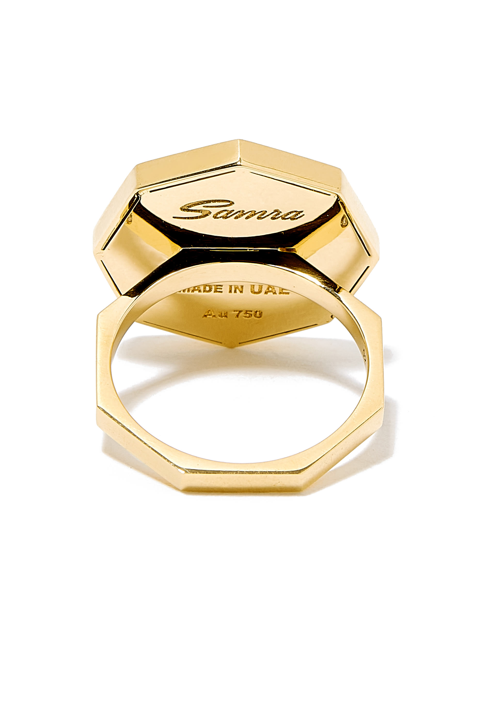 Ward Turath Large Flower Ring, 18K Yellow Gold & Diamonds