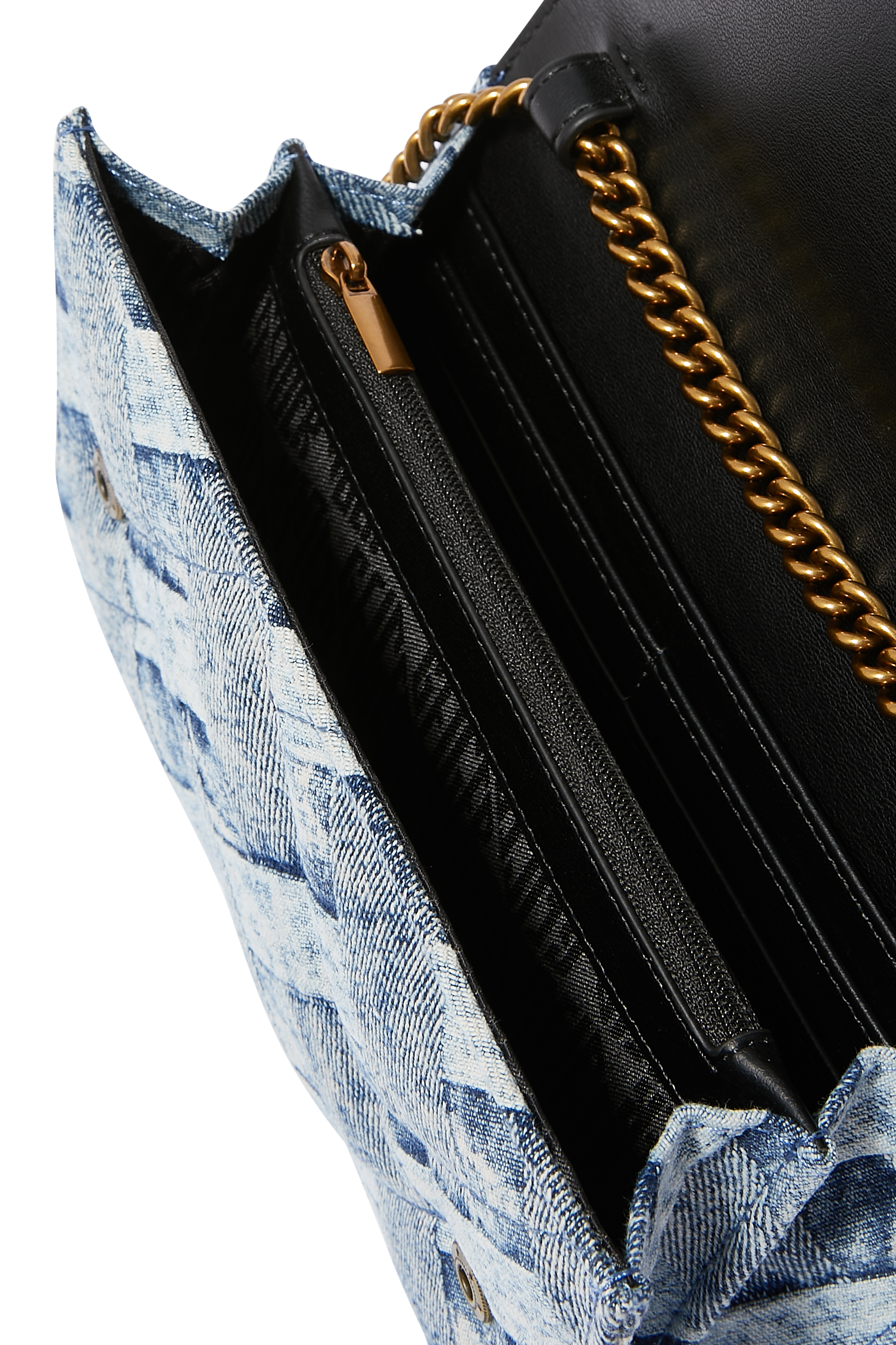 Kensington Small Chain Denim Wallet