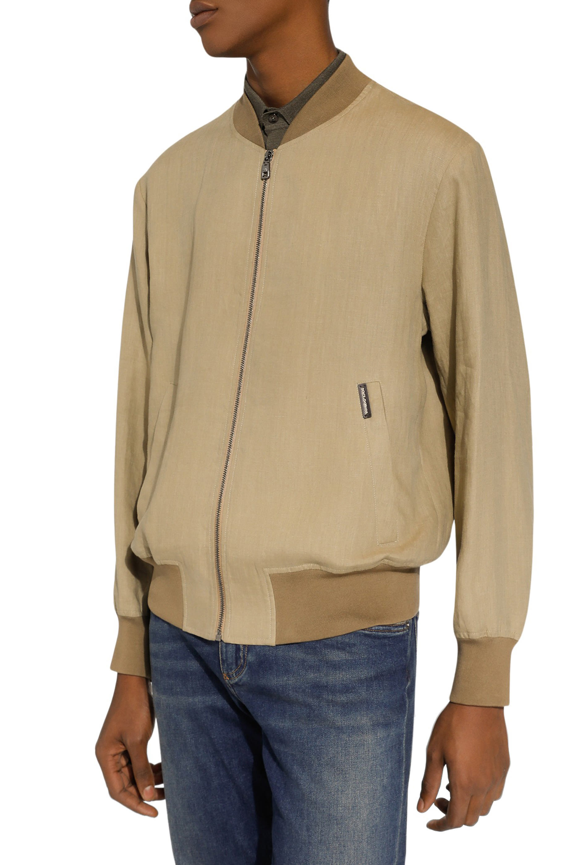 Unlined Linen Bomber Jacket