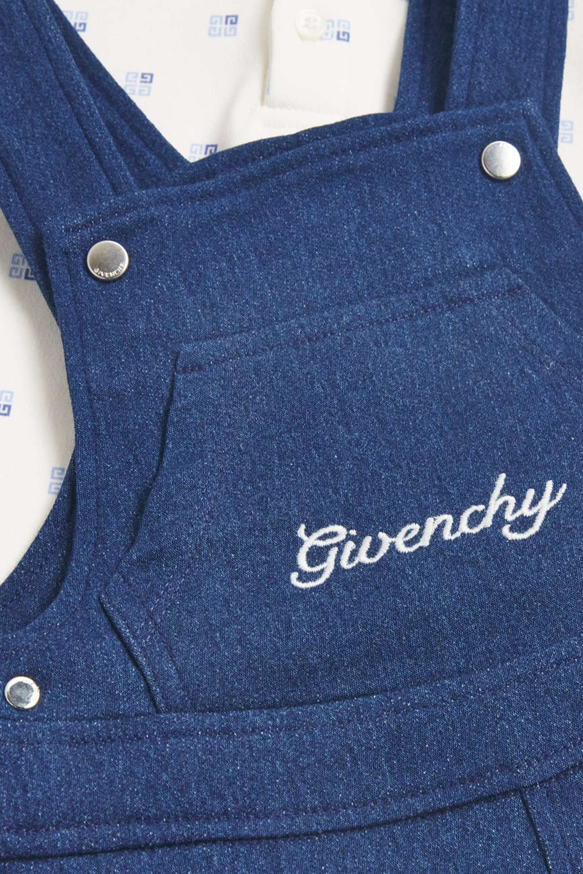 Kids  Logo-Embroidered Dungarees Set