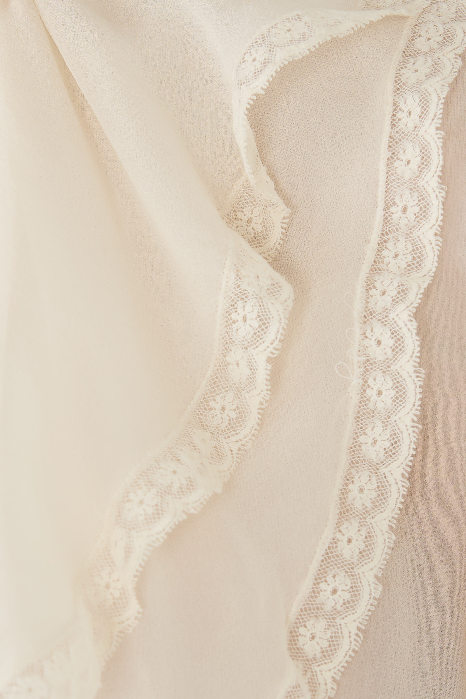 Ruffled Blouse in Silk Georgette