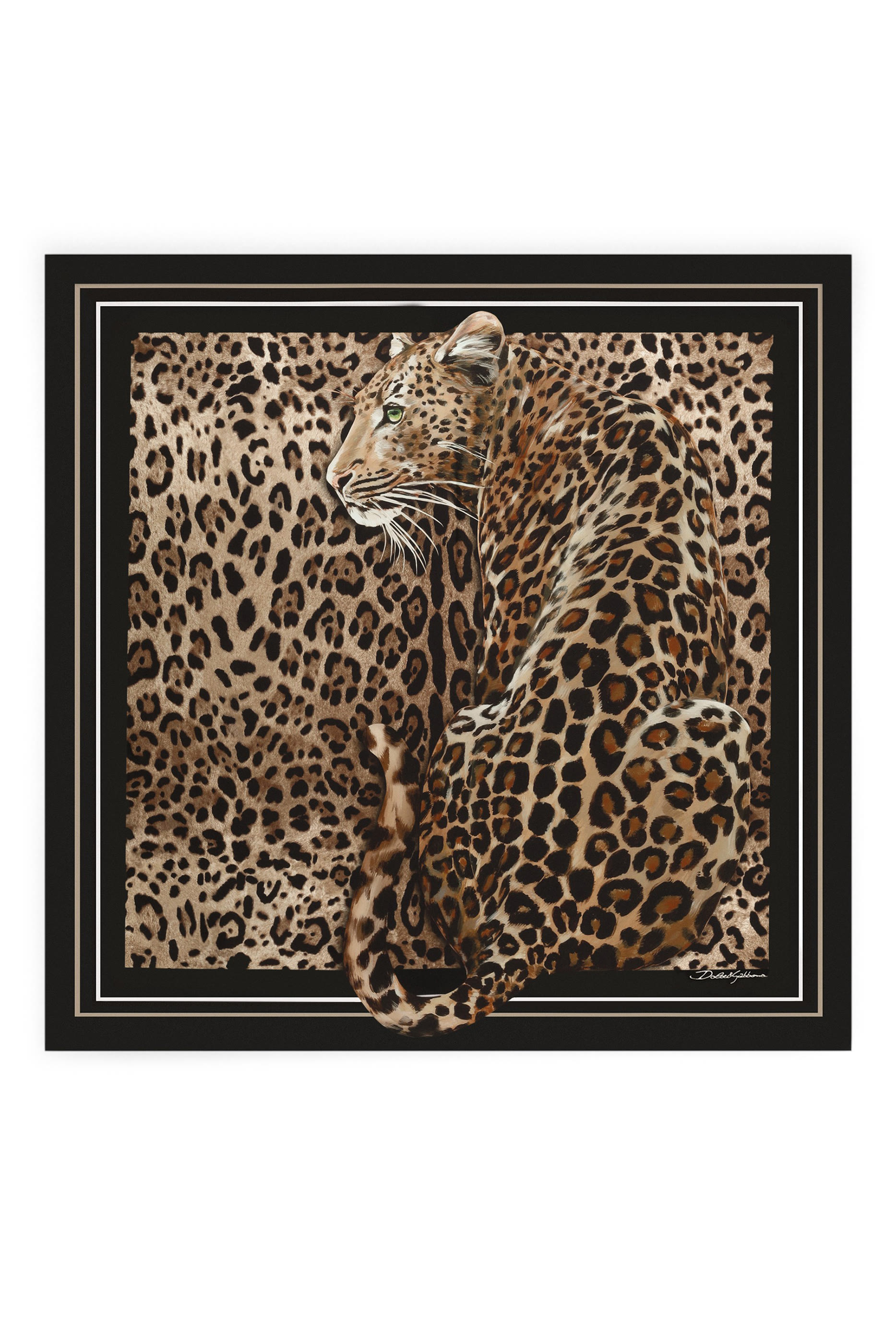 Leopard-Print Silk Twill Foulard