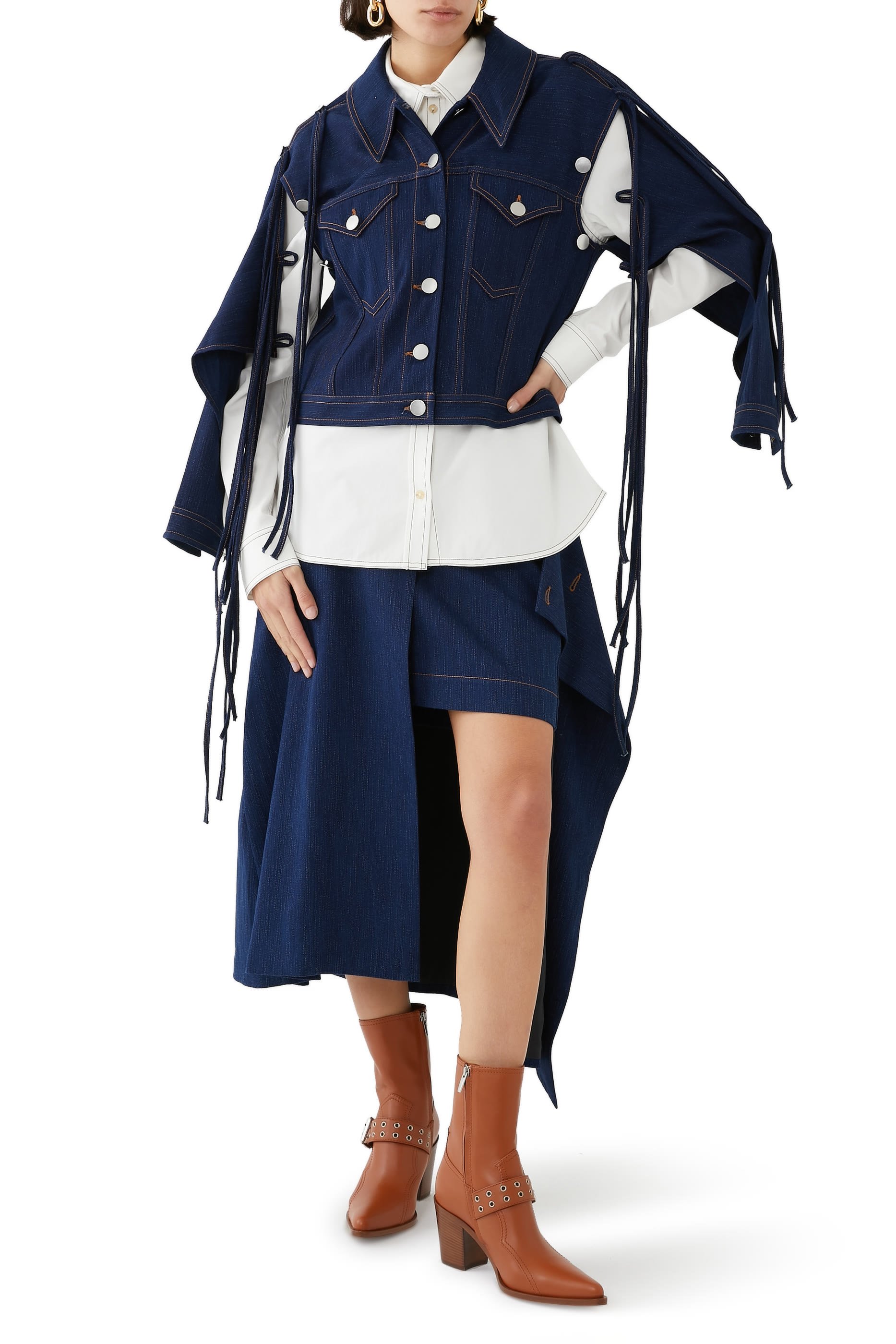 Allure Open Sleeve Denim Jacket