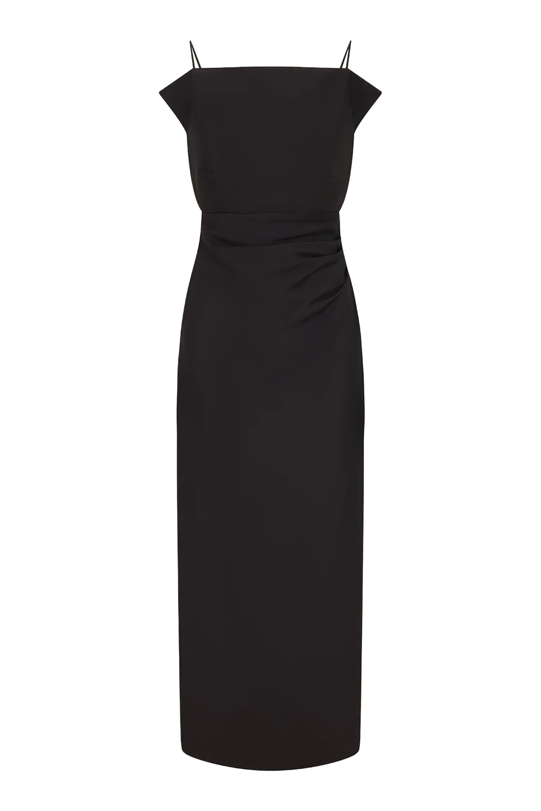 Otis Draped High-Neck Midi Dress