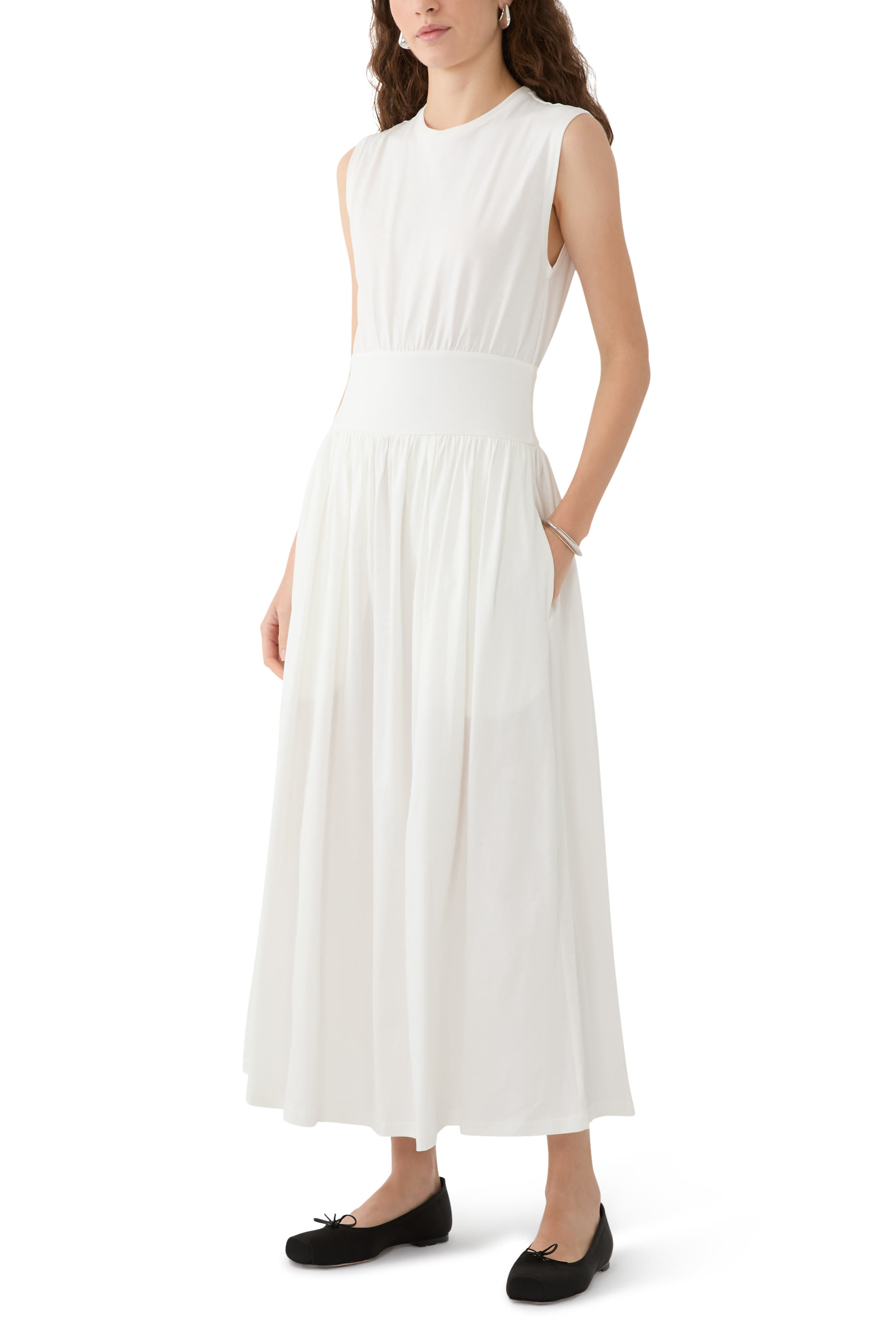 Sleeveless Cotton Maxi Dress