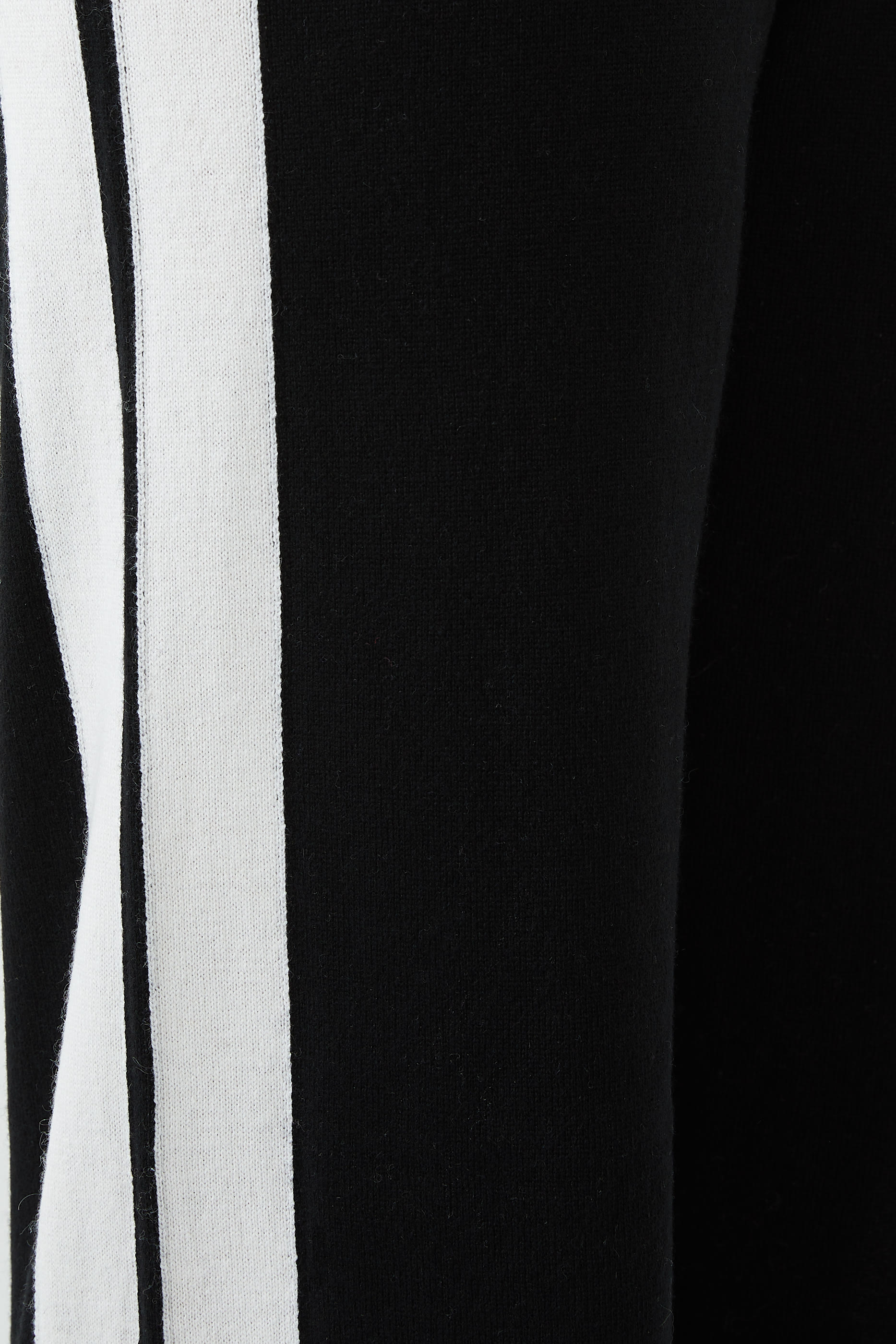 Side Stripe Wide Leg Cashmere Trousers