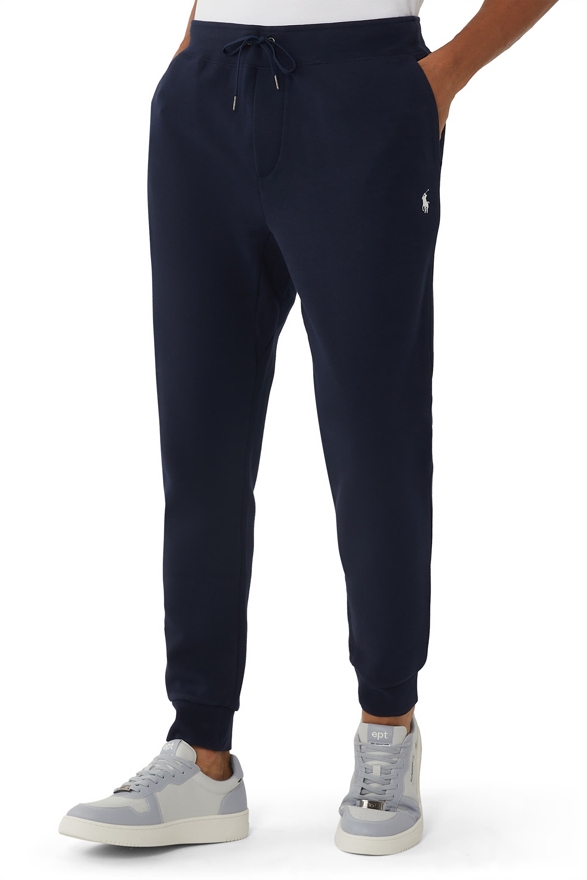 Embroidered Drawstring Track Pants