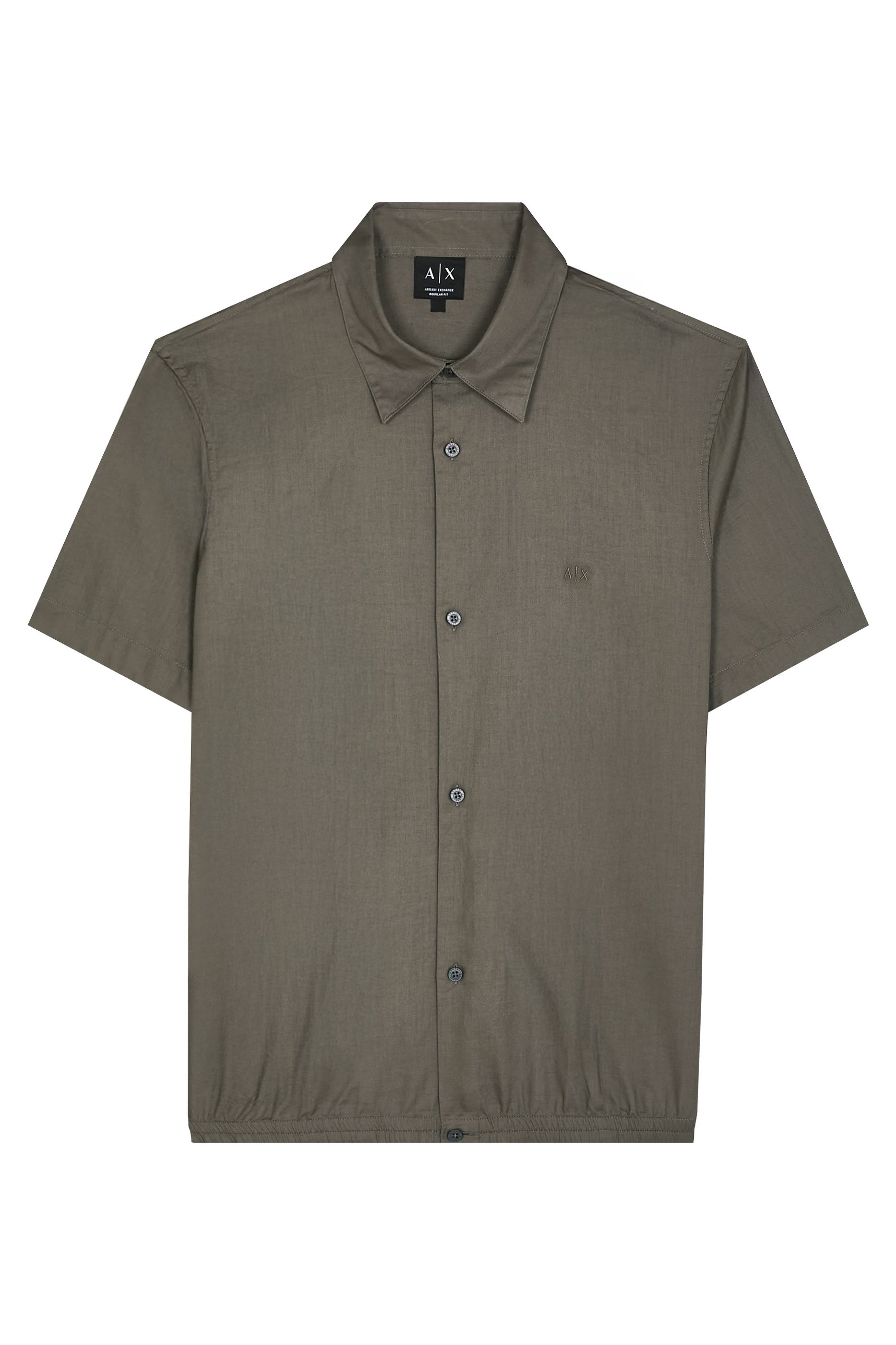Button-Up Elasticated Hem Shirt