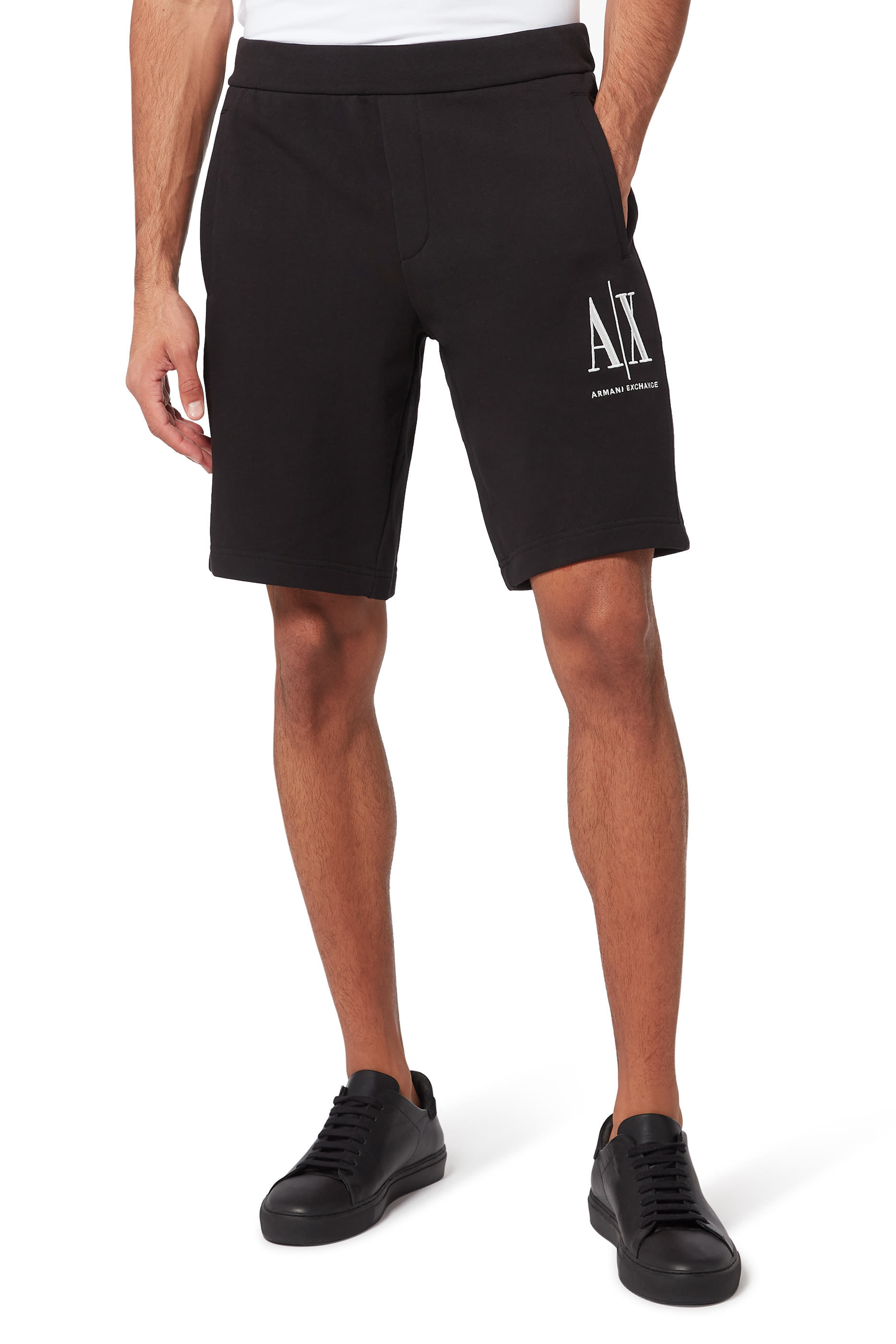 Logo Embroidery Cotton Shorts