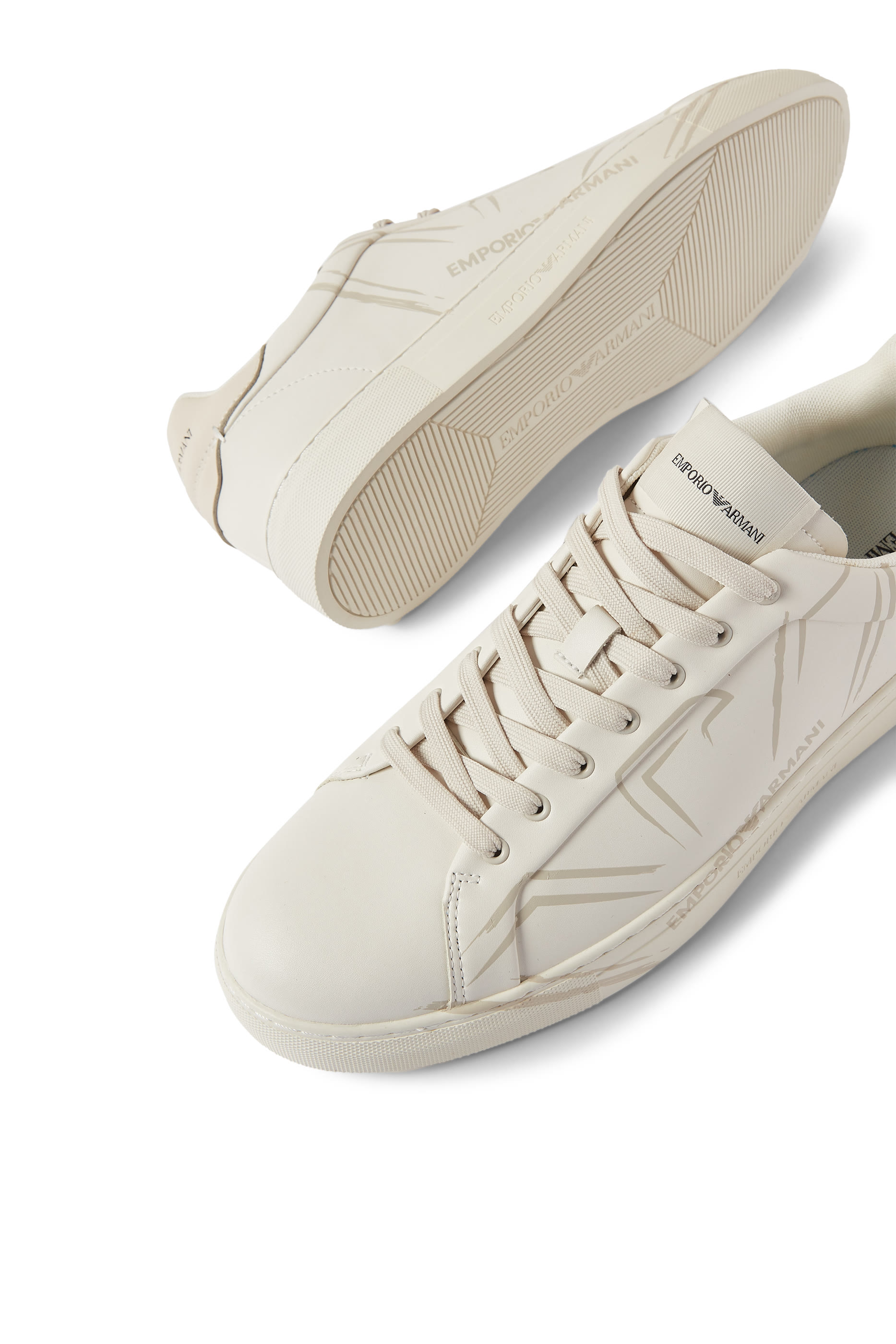 Sneakers with Oversized Embossed Eagle