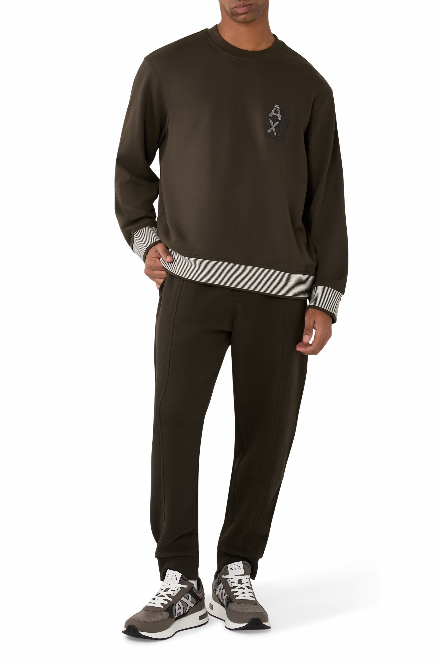 Lace Up 3D AX Logo Sneakers