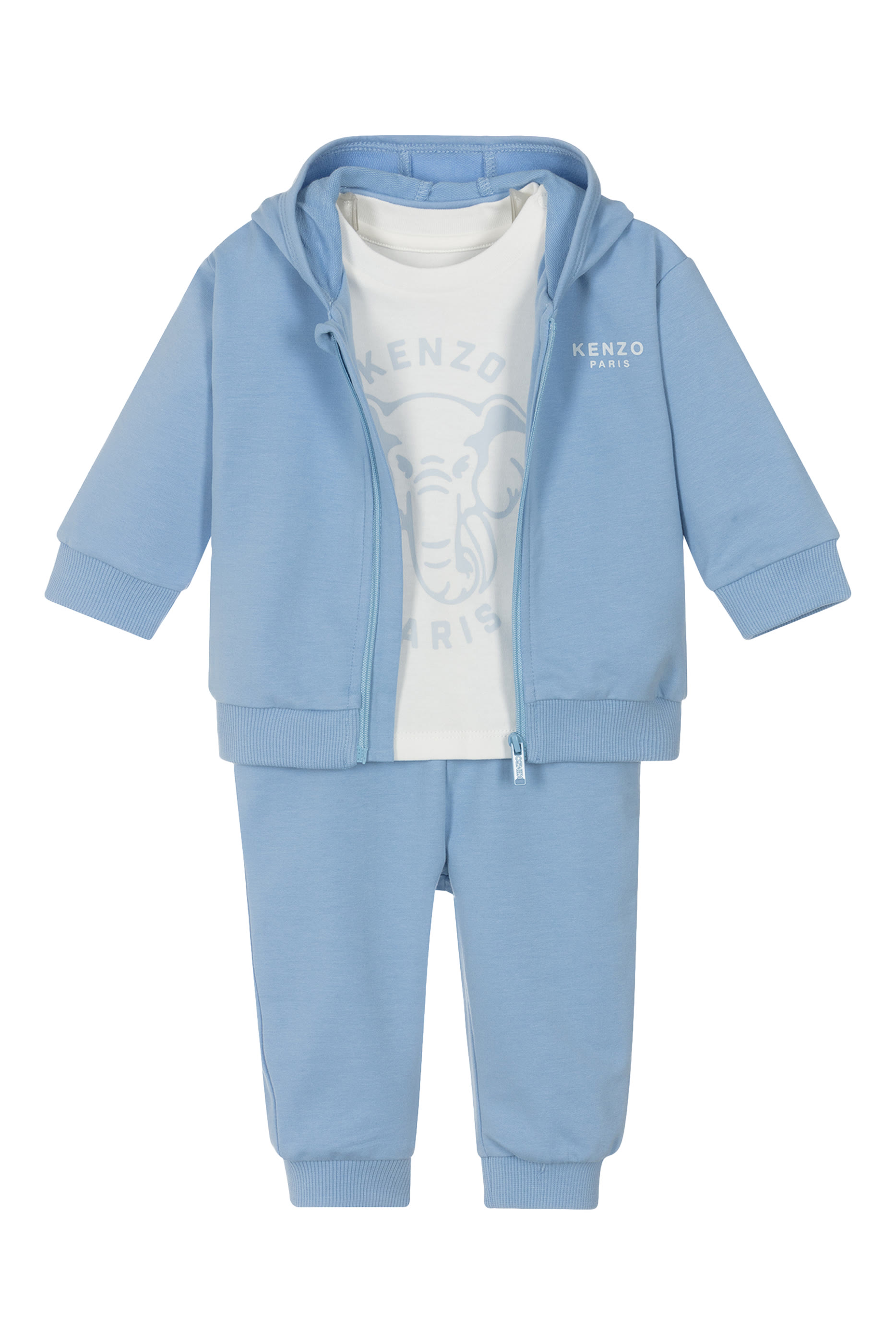 Kids Cotton T-Shirt, Trousers & Cardigan Set