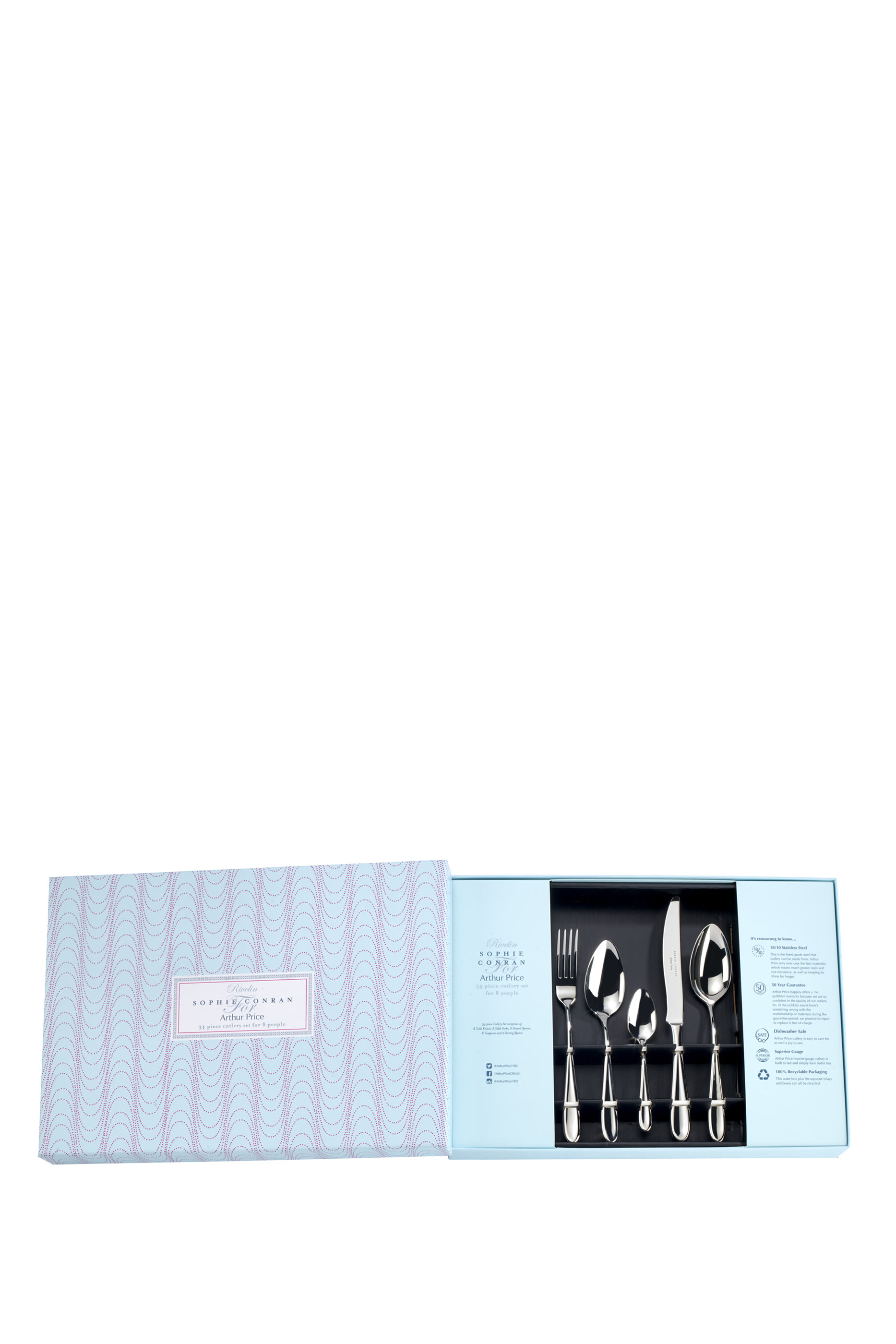 Sophie Conran Rivelin Cutlery, Box Set of 34