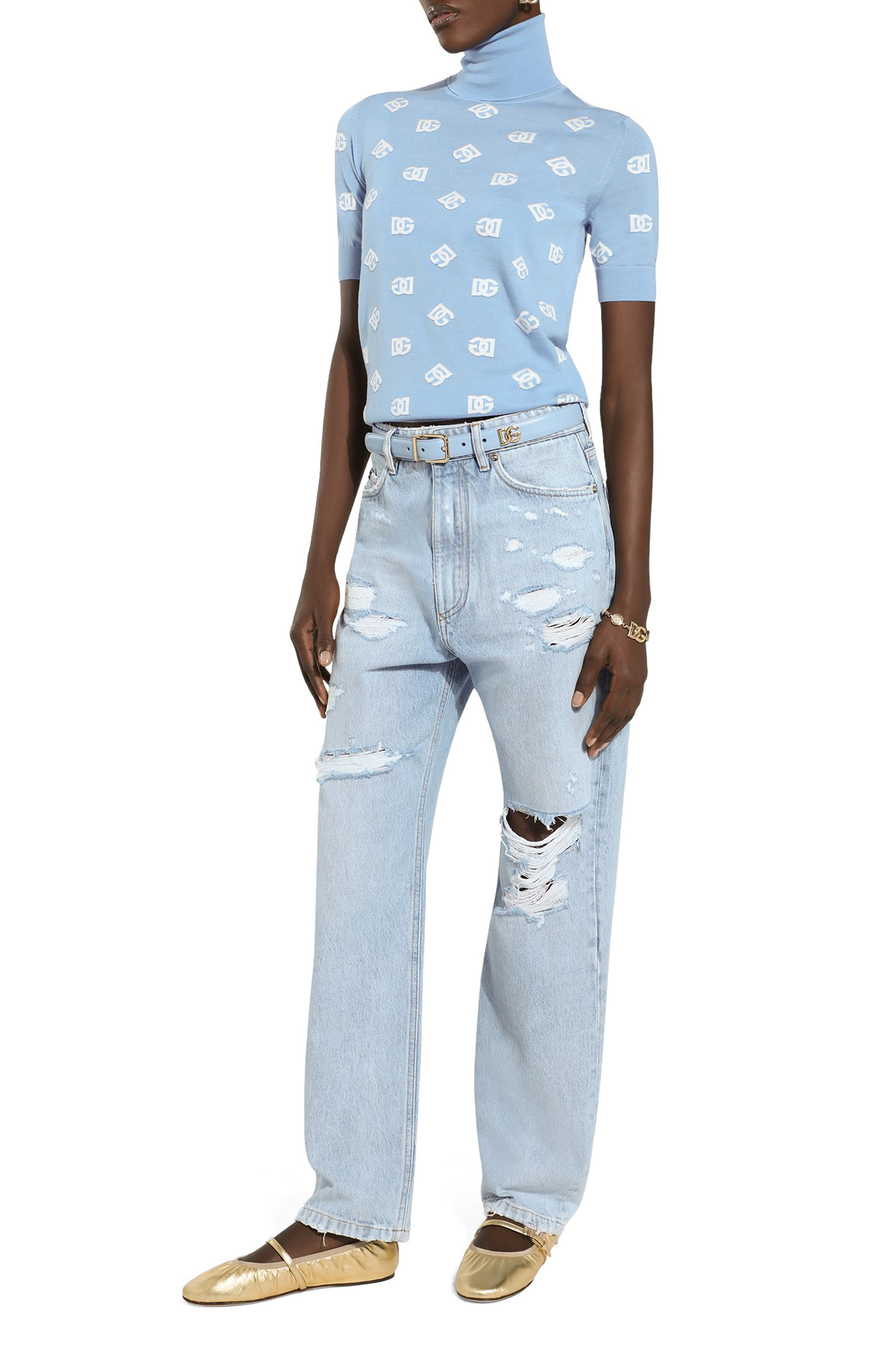 Wool and Silk Jacquard Sweater