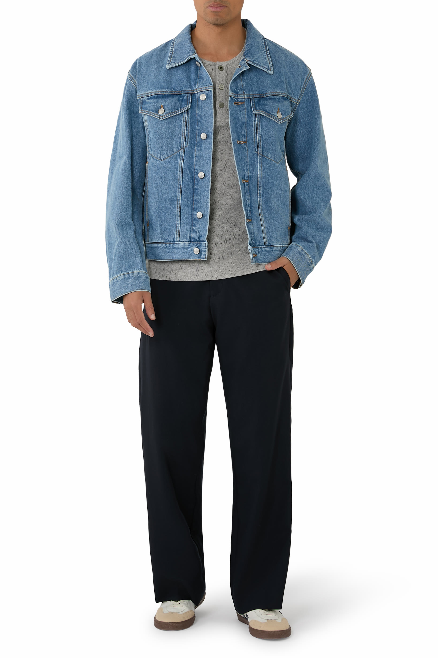 Pointelle Henley T-Shirt