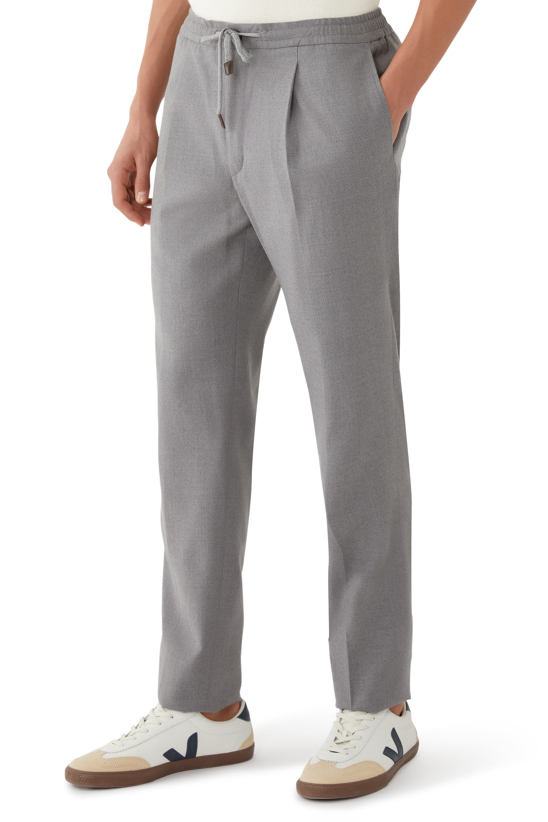 Tapered-fit Flannel Trousers