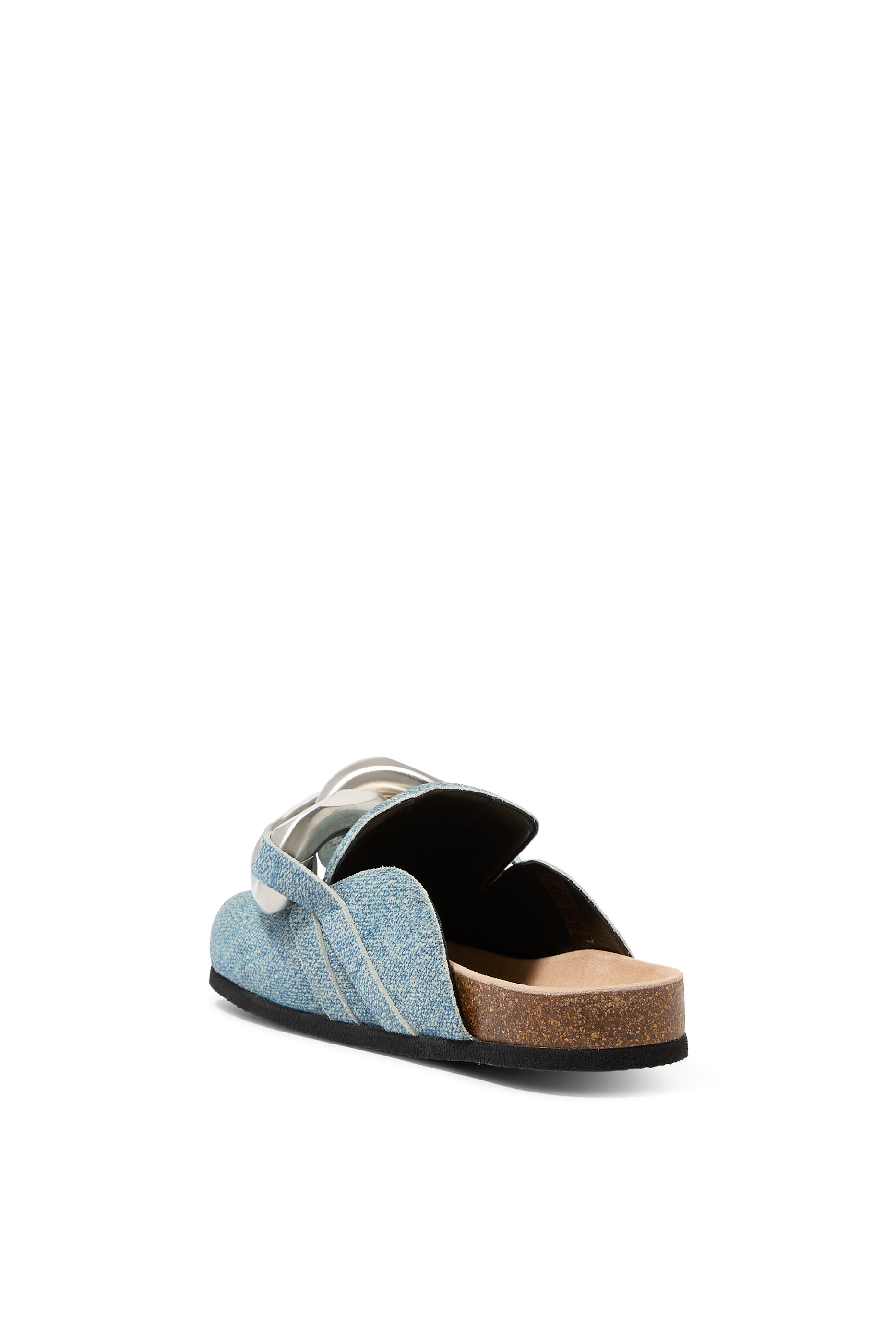 Chain Loafer Suede Mules