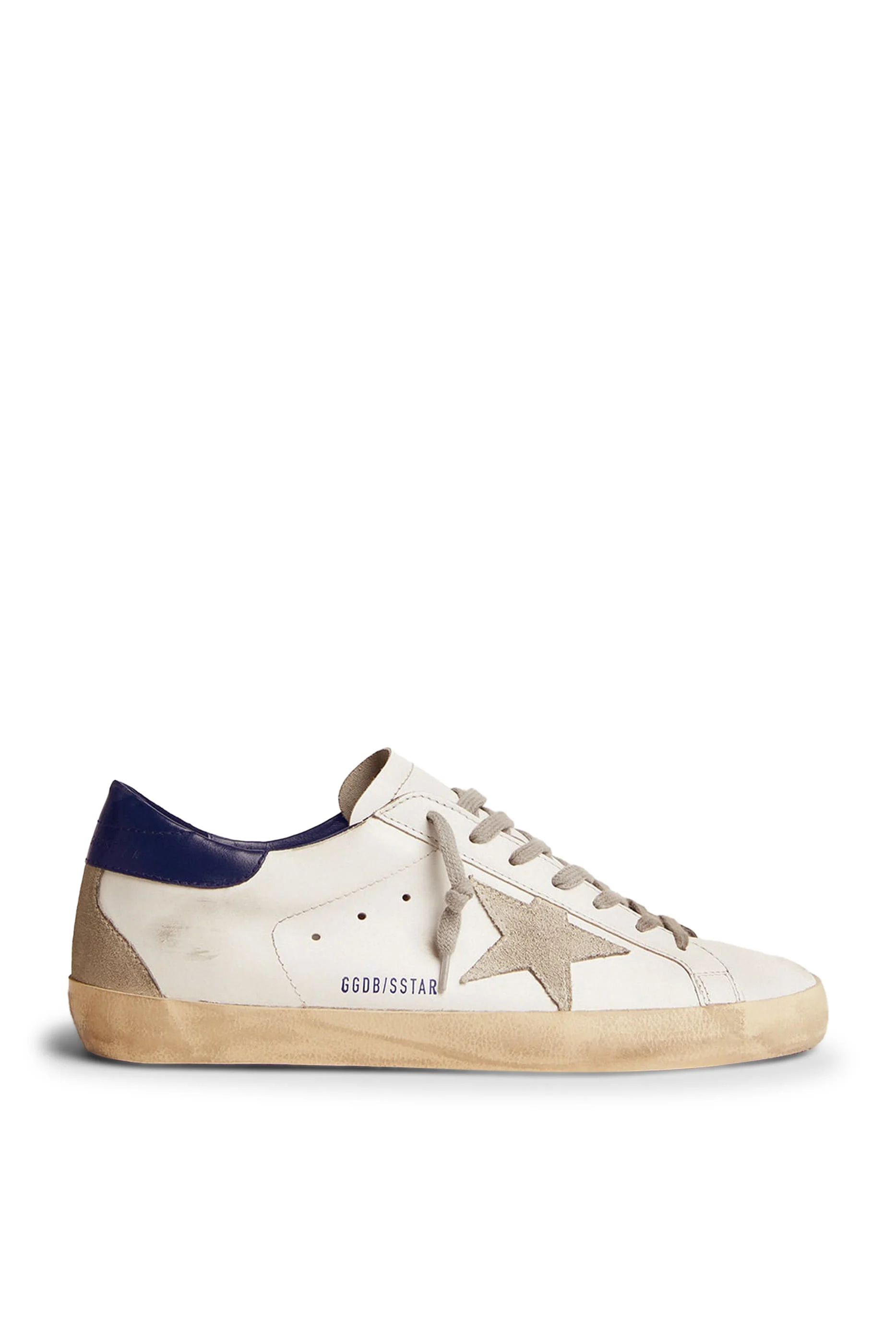 Super-Star Sneakers with Suede Star and Heel Tab