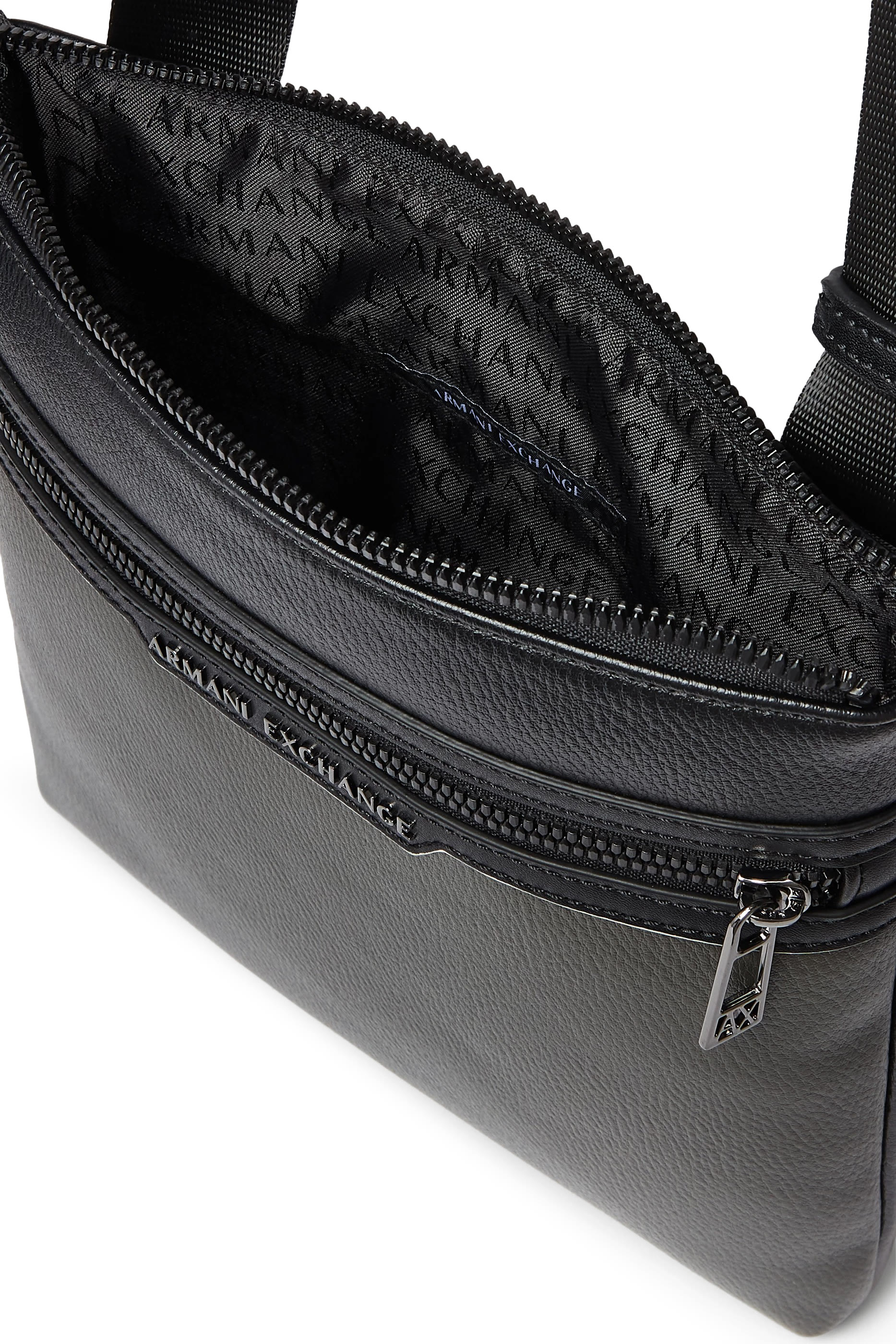 Cedric 2 Zippers Flat Crossbody Bag