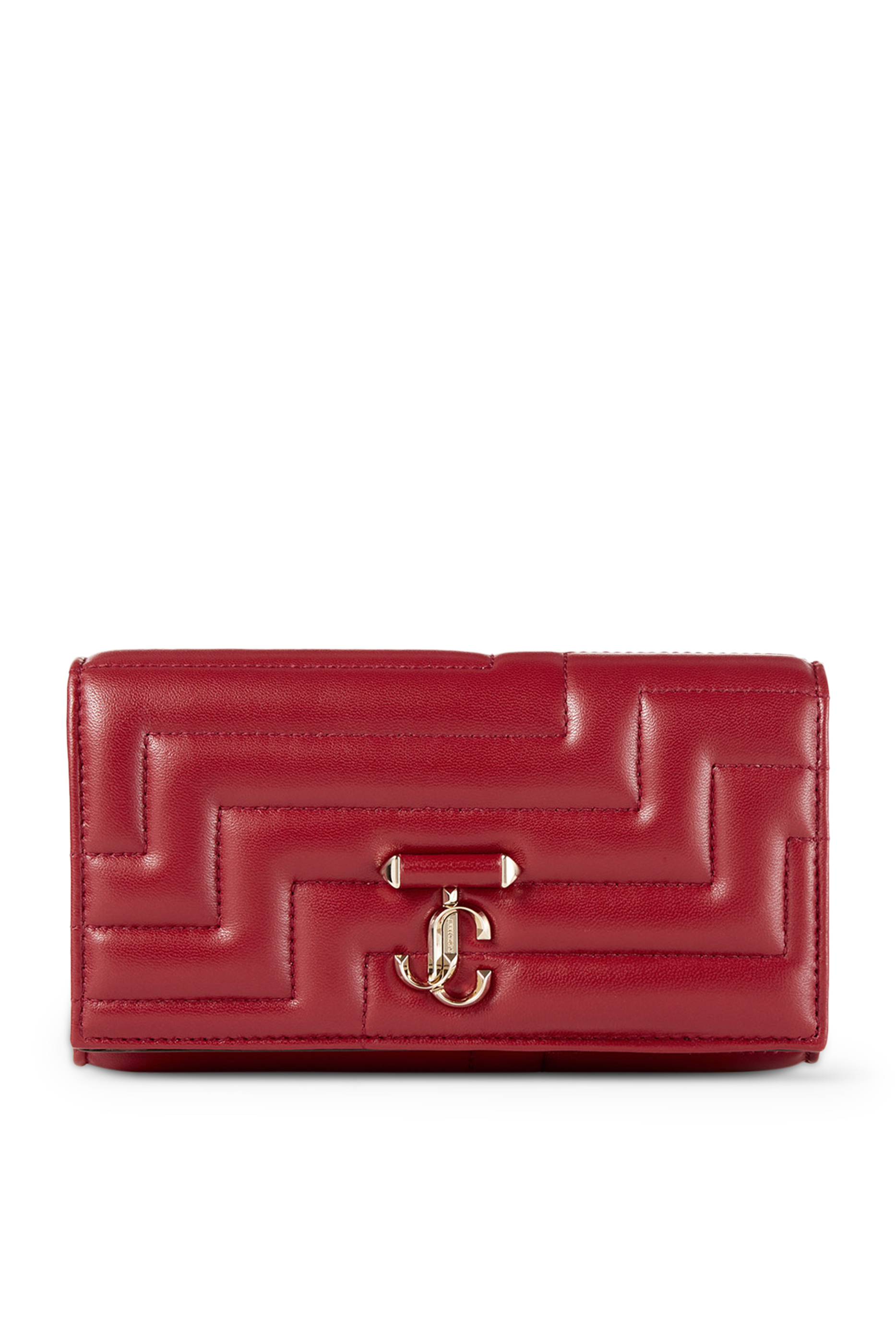 Avenue Quilted Leather Wallet With Chain Strap