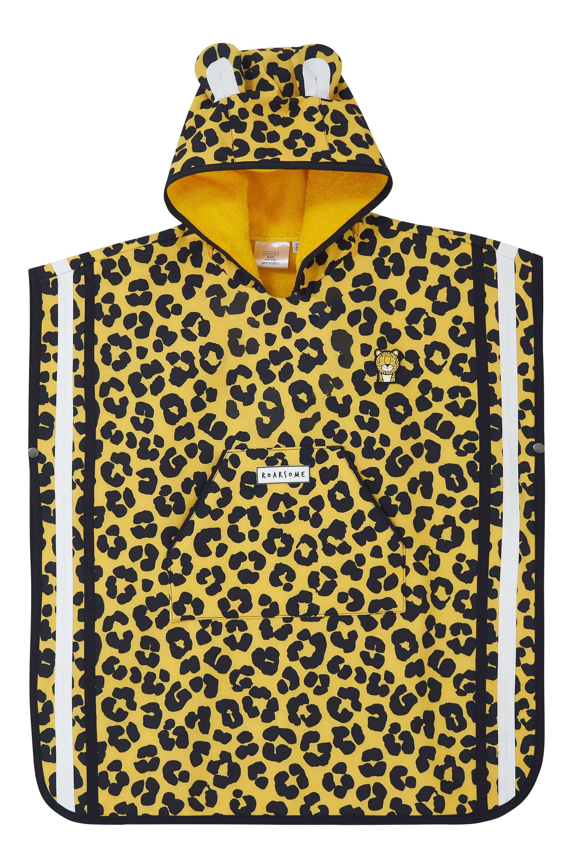 Kids Leopard-Print Poncho Towel