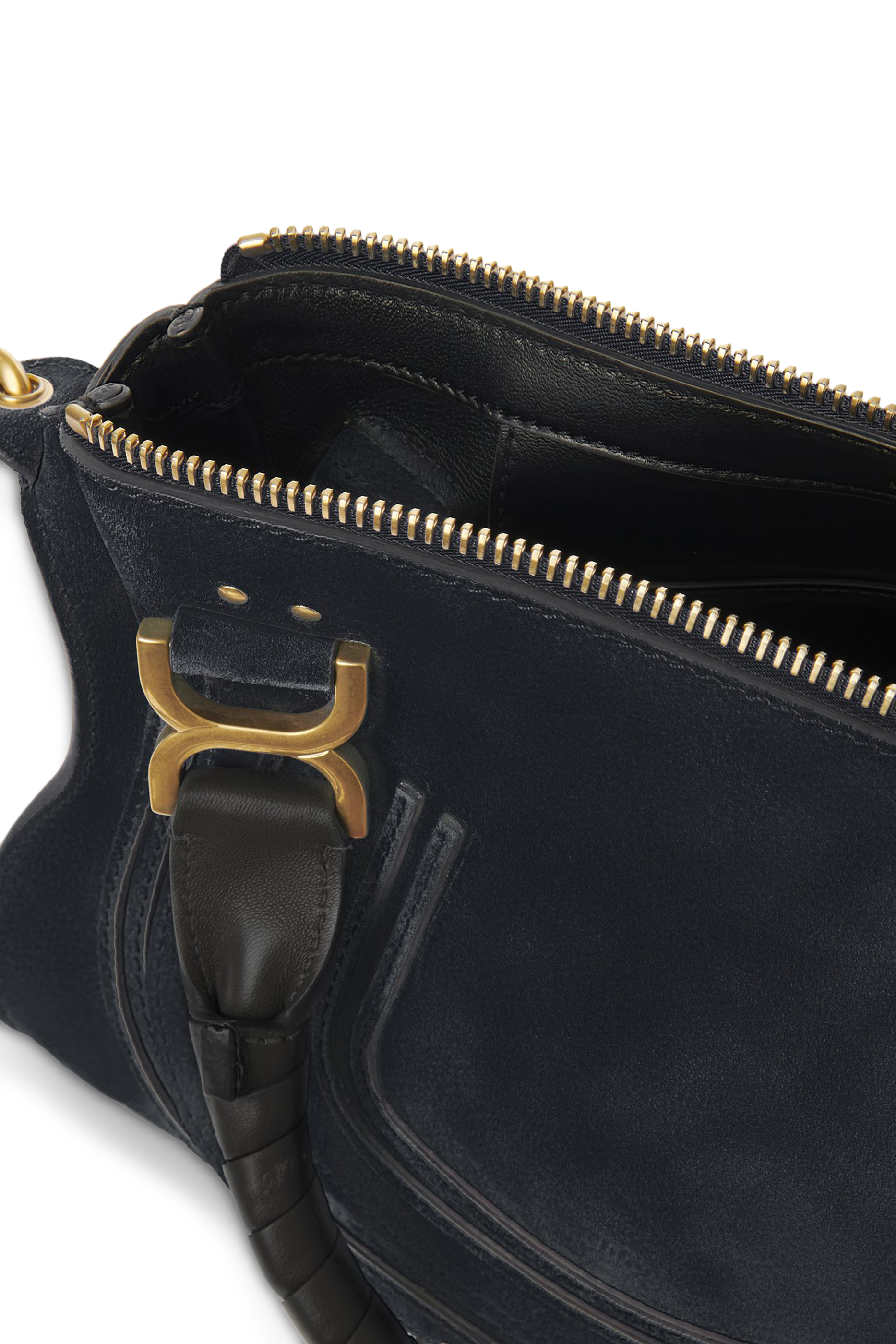 Marcie Suede Double Carry Bag