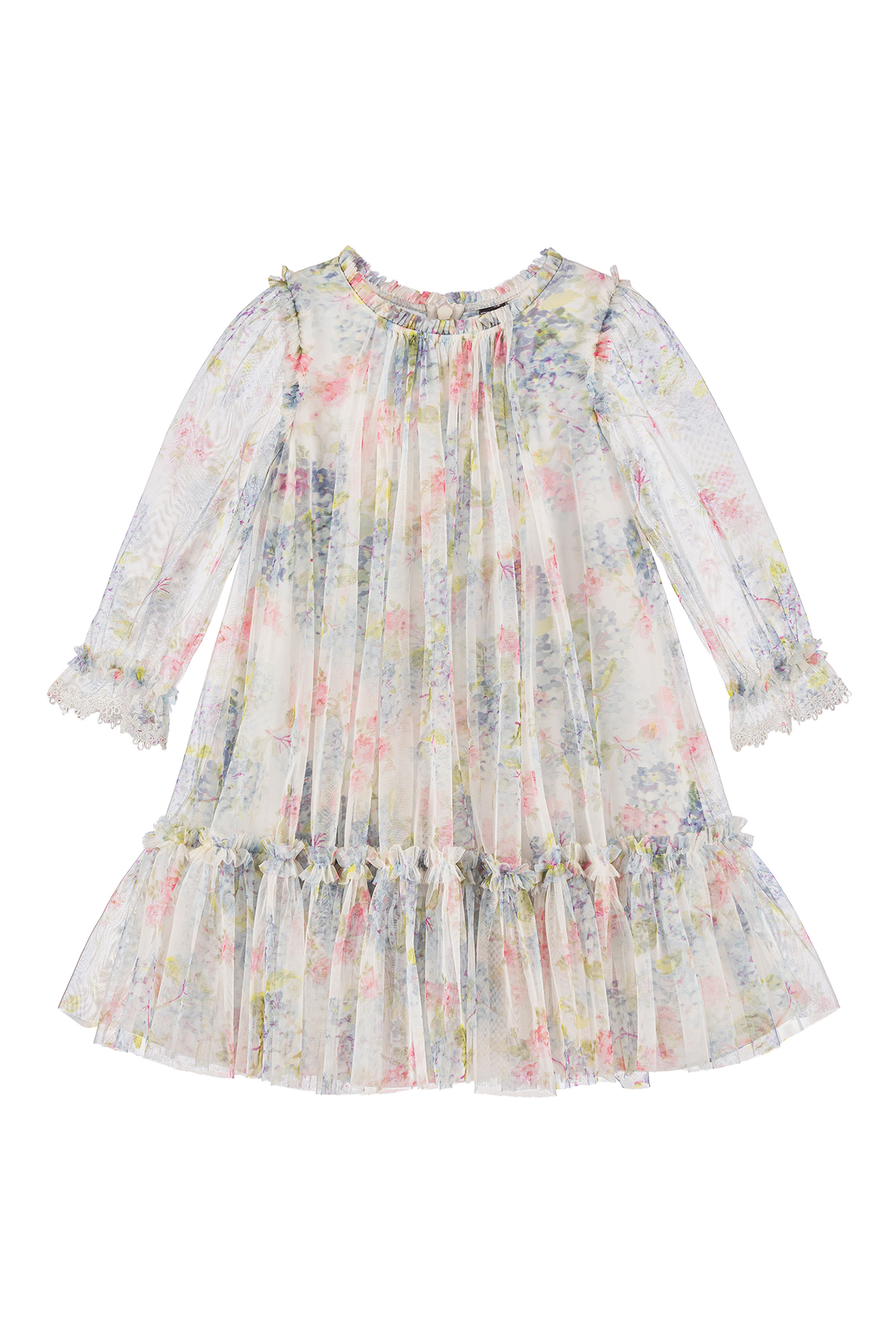 Kids Hydrangea Long Sleeve Dress