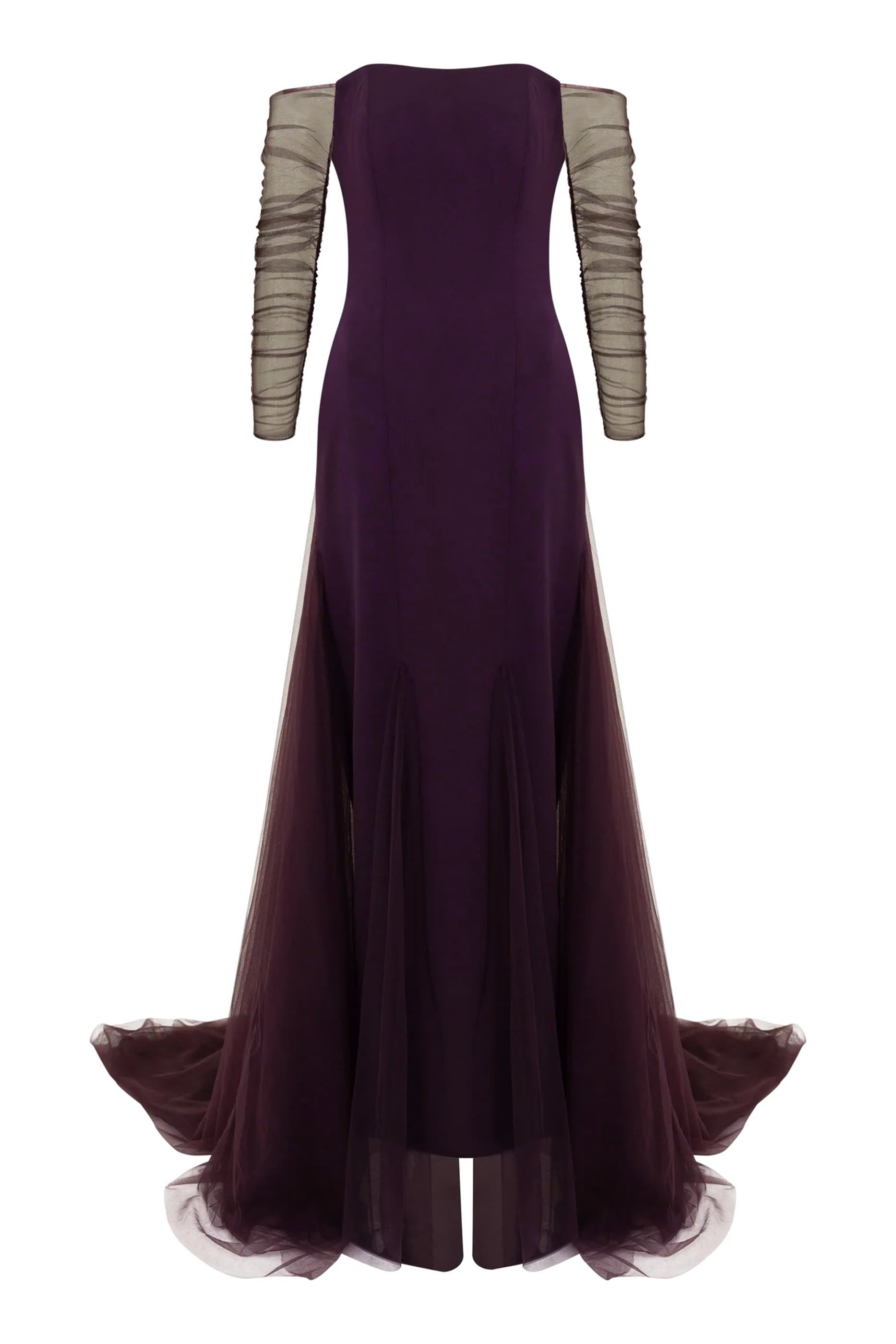 Off-Shoulder Crepe Gown