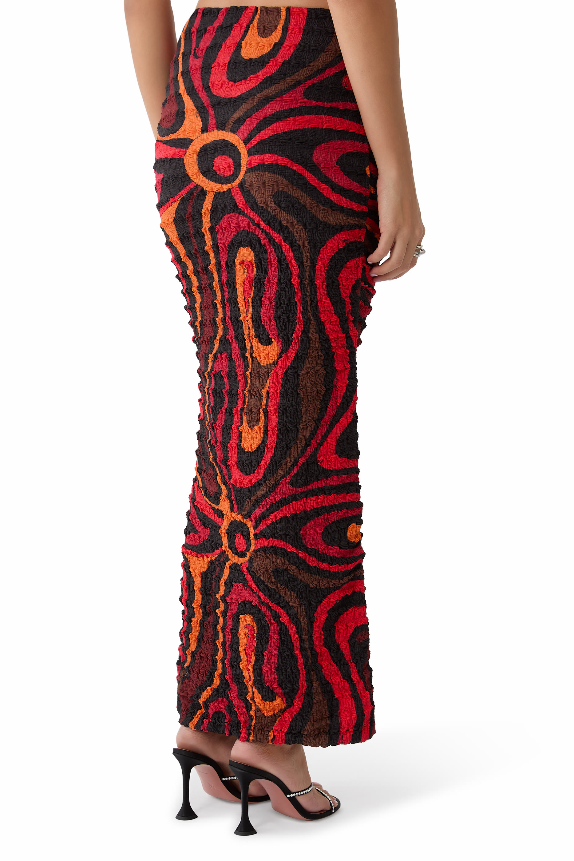Marmo Print Shibori Skirt 