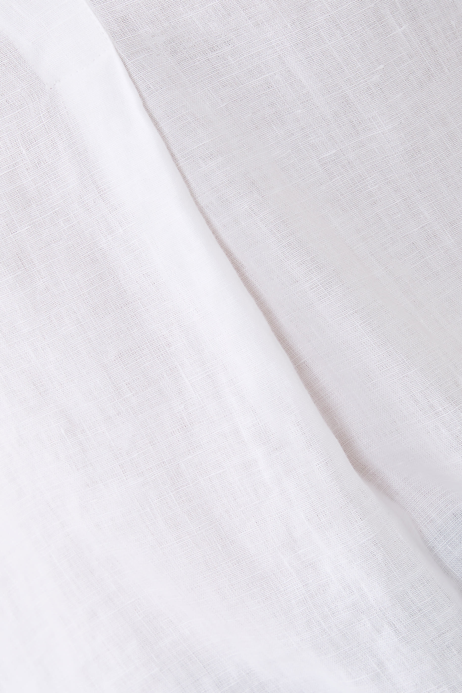 Linen Drawcord-Hem Blouse 