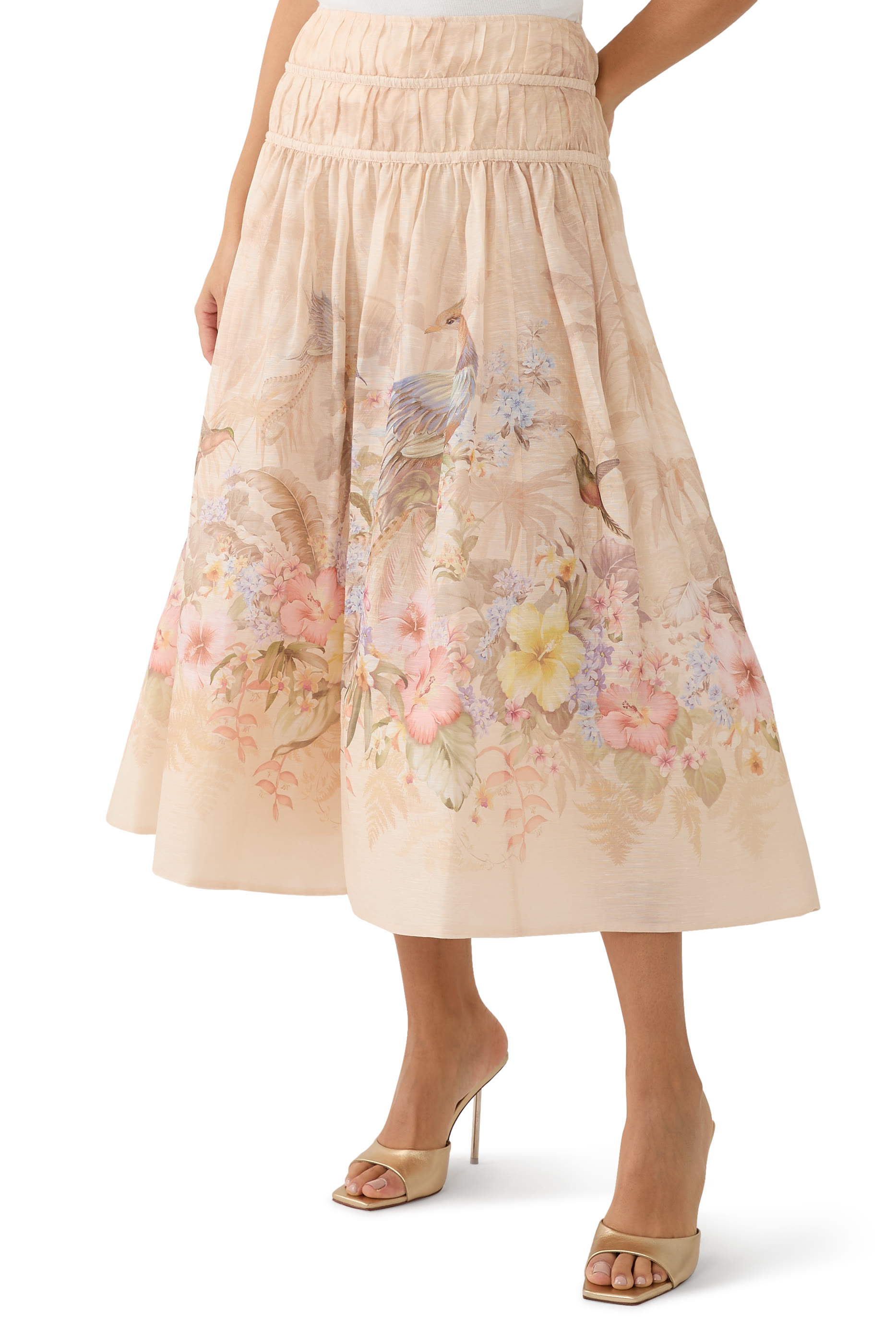 Illuminate Drawn Midi Skirt