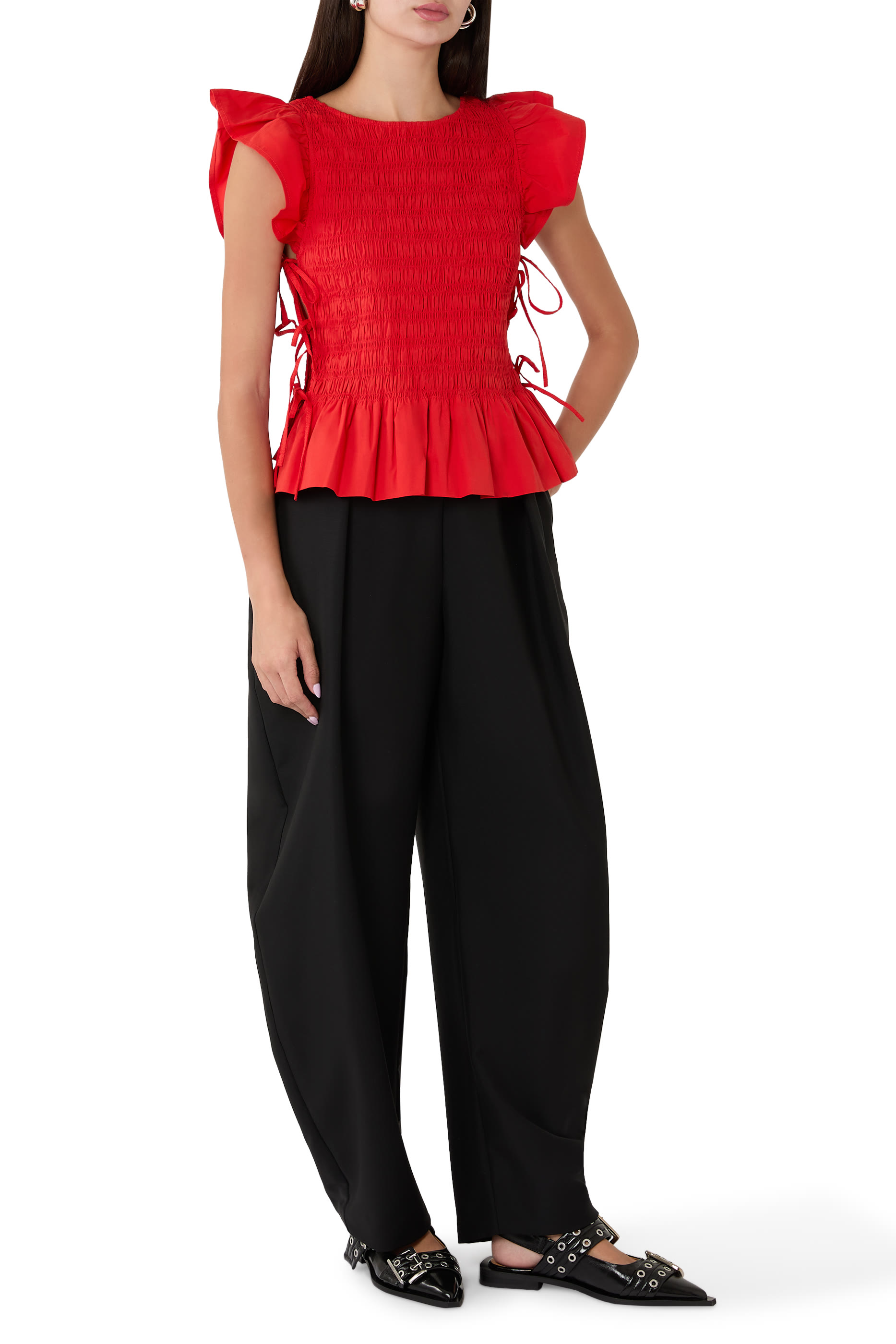 Feminine Buckle Ballerinas