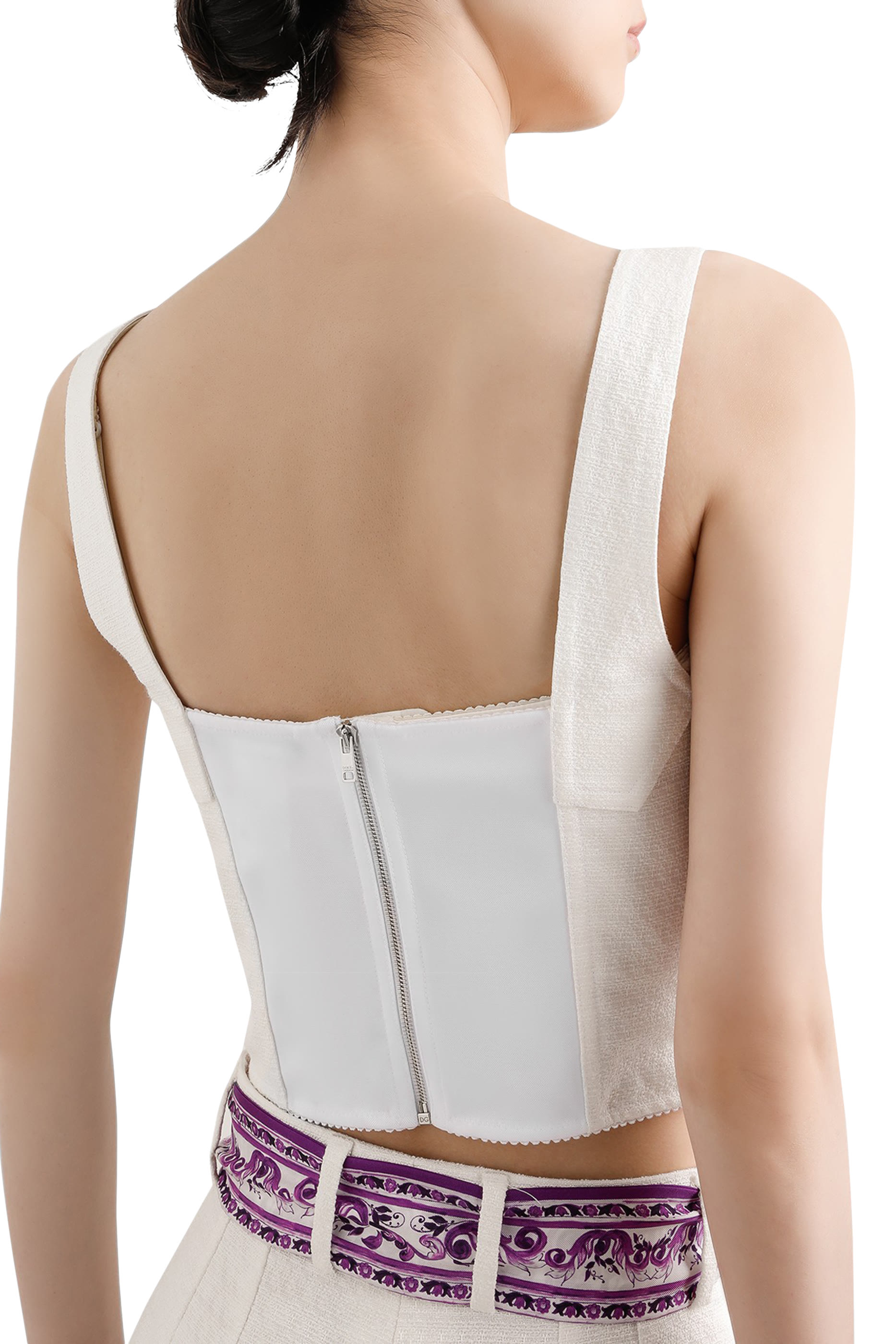 Shaper Corset Bustier in Lace and Jacquard