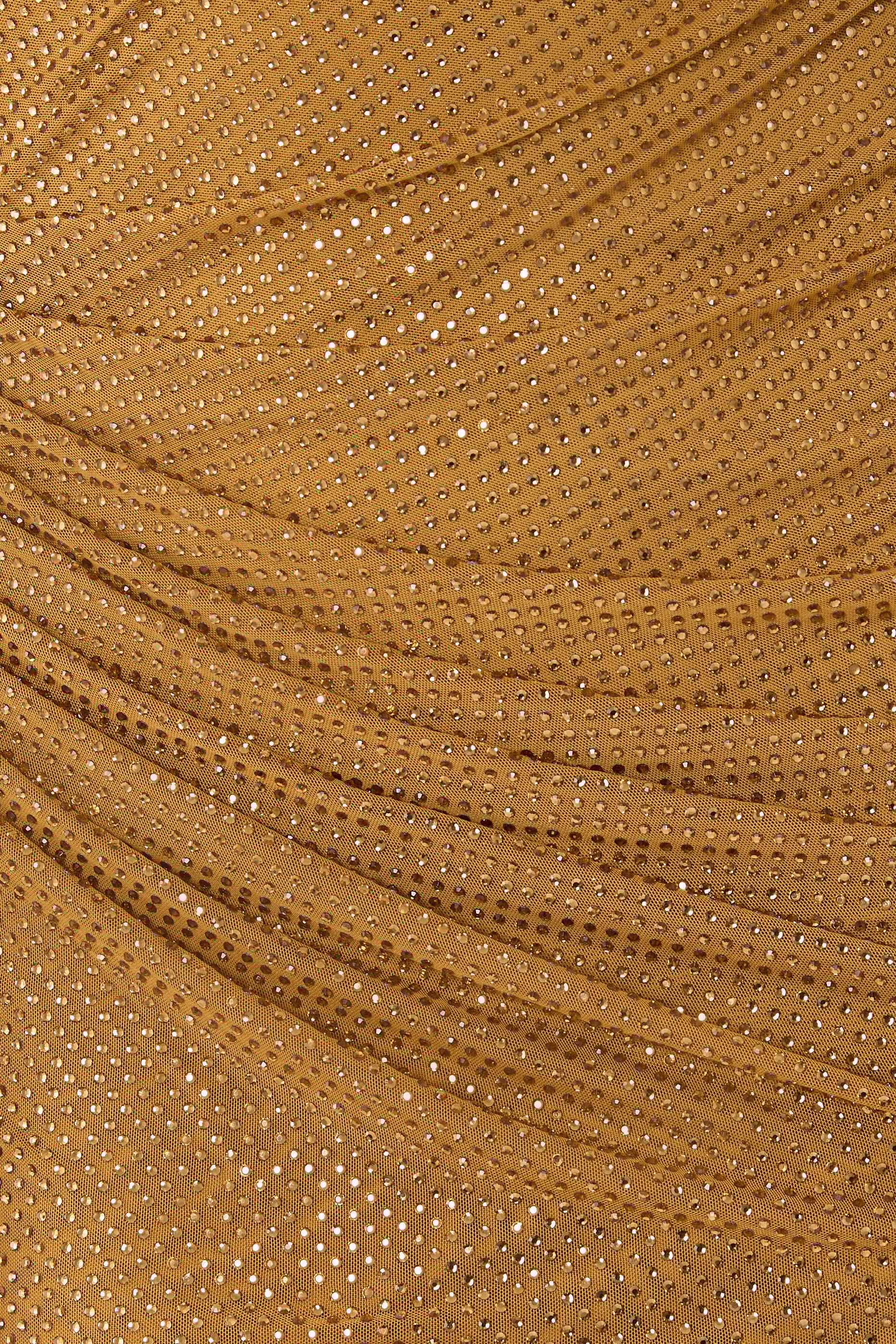 Rhinestone Drape Maxi Dress