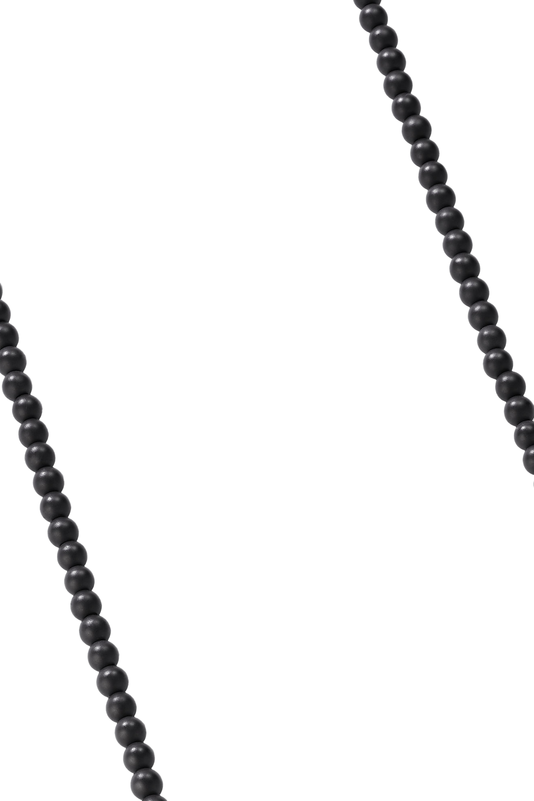 Spiritual Beads Necklace, Sterling Silver & Onyx