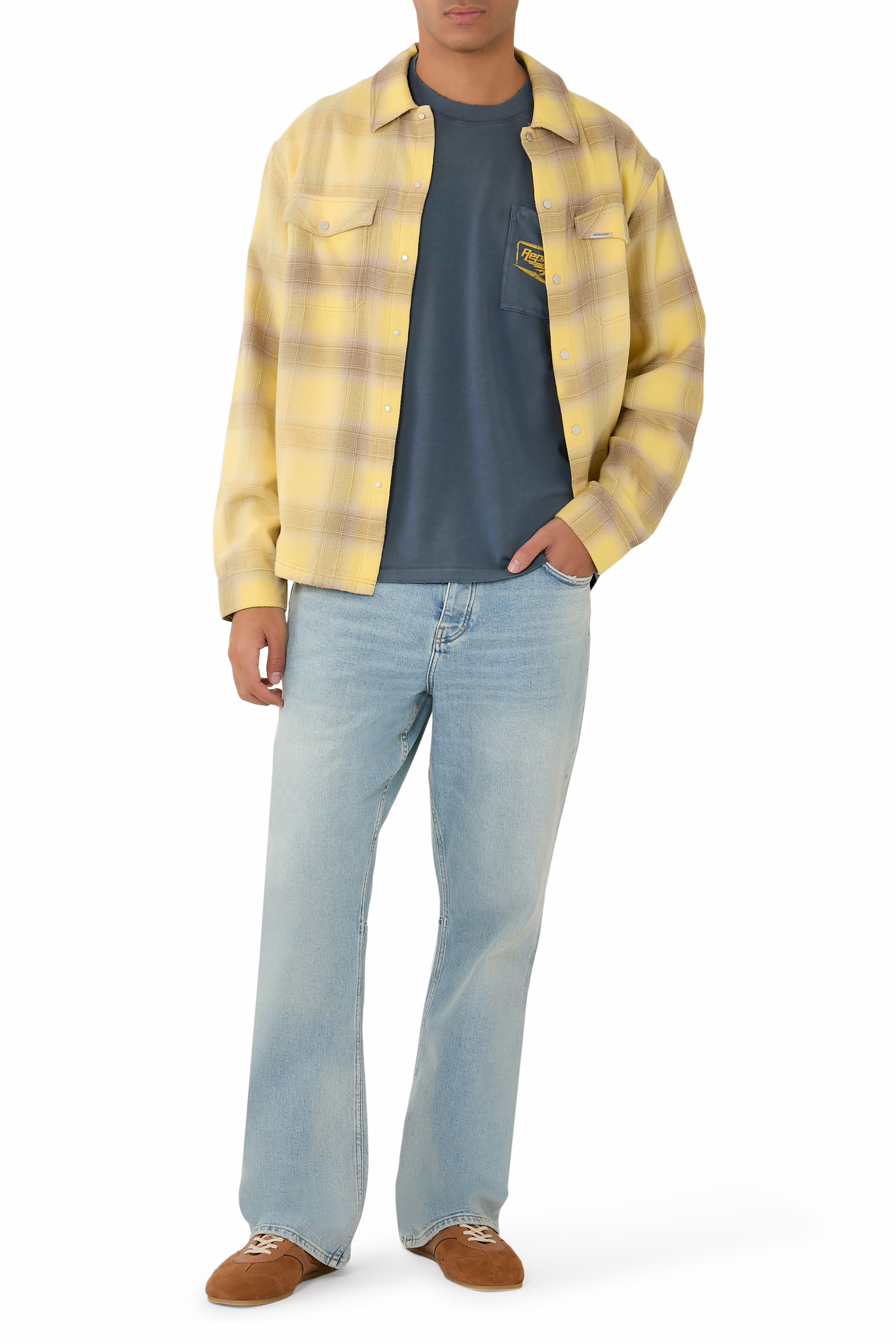 Boot Cut Denim Trousers