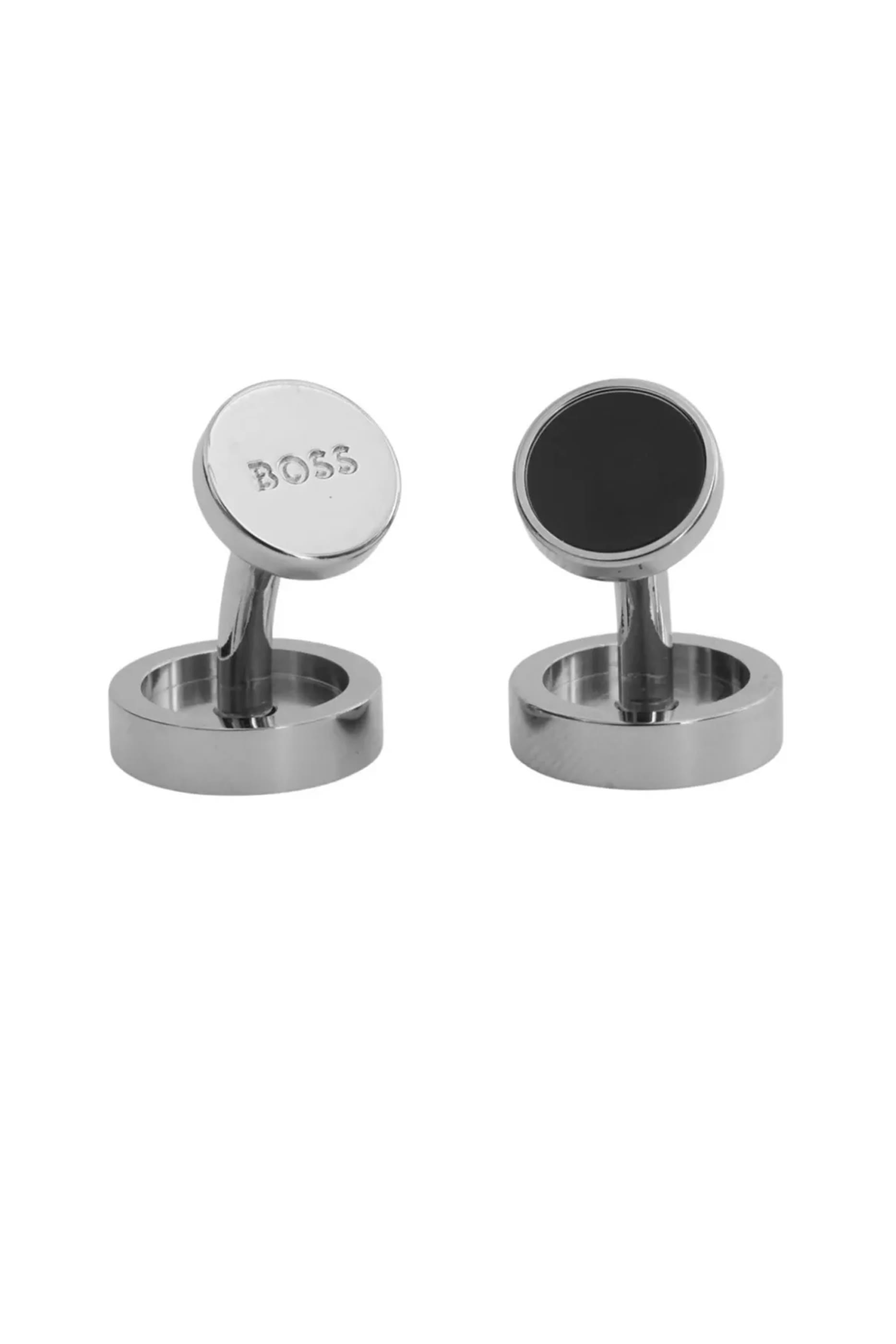Simony Round Enameled Cuff Links